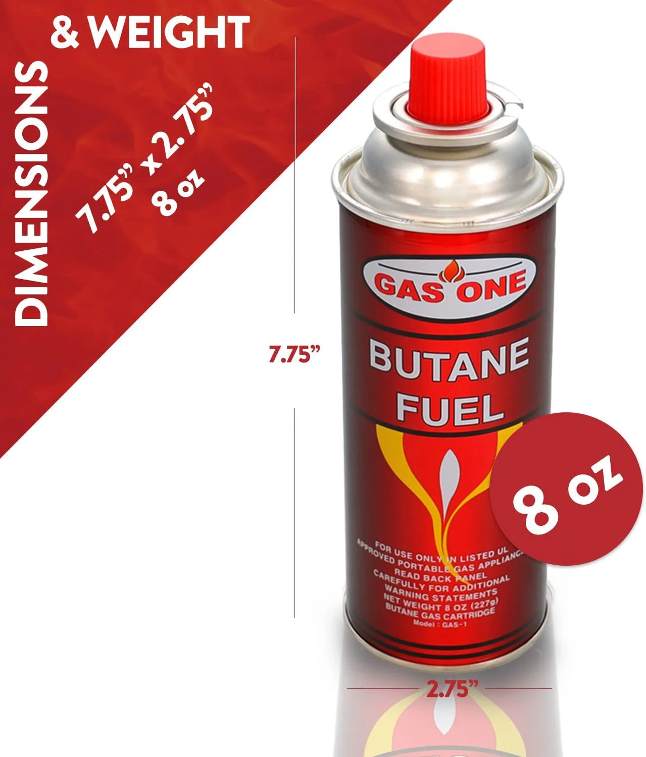 Butane Fuel Canisters - Set of 8 Cans