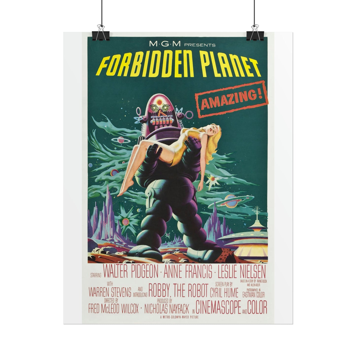 Vintage Movie Poster - Forbidden Planet - Rolled Poster