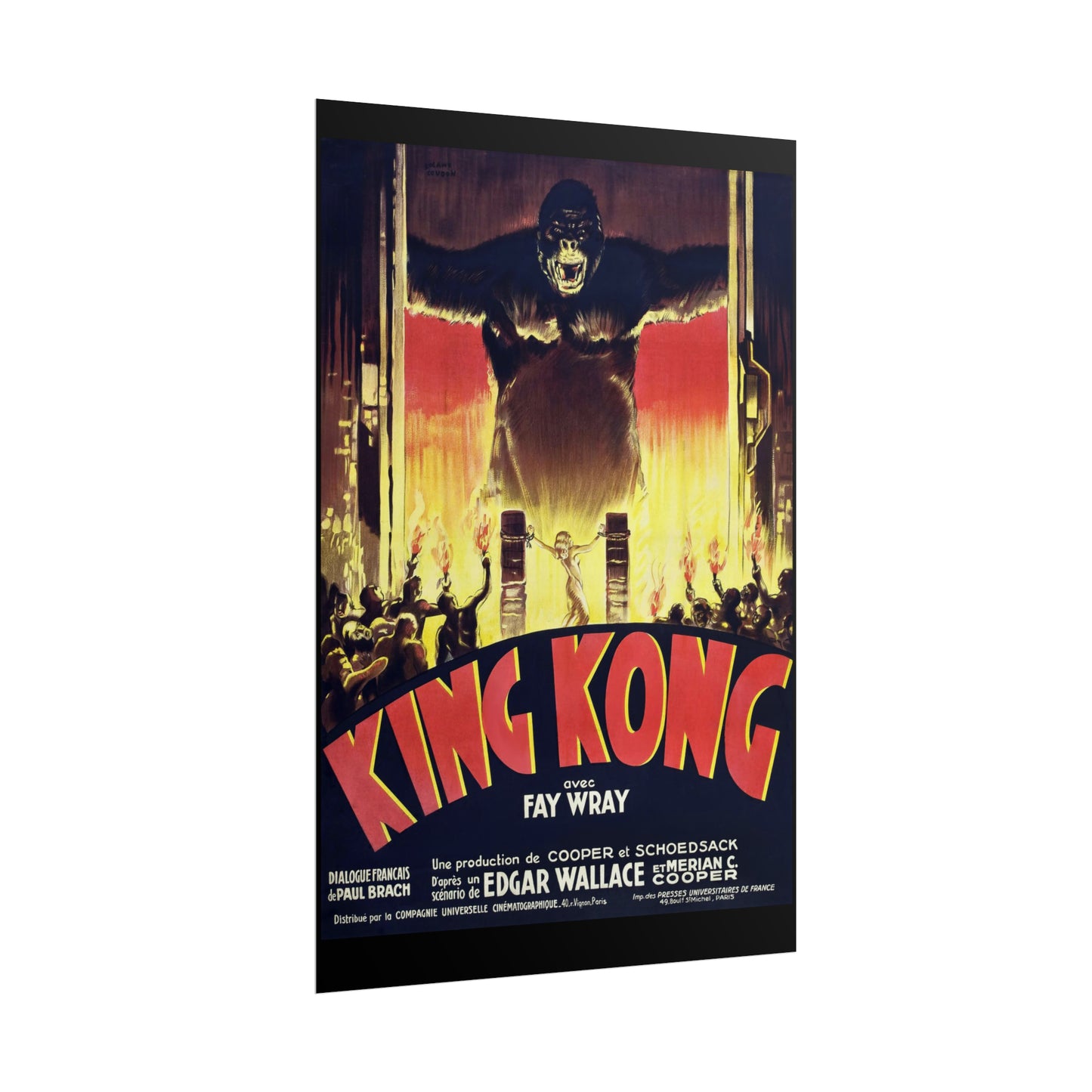 Vintage Movie Poster - King Kong - Rolled Poster