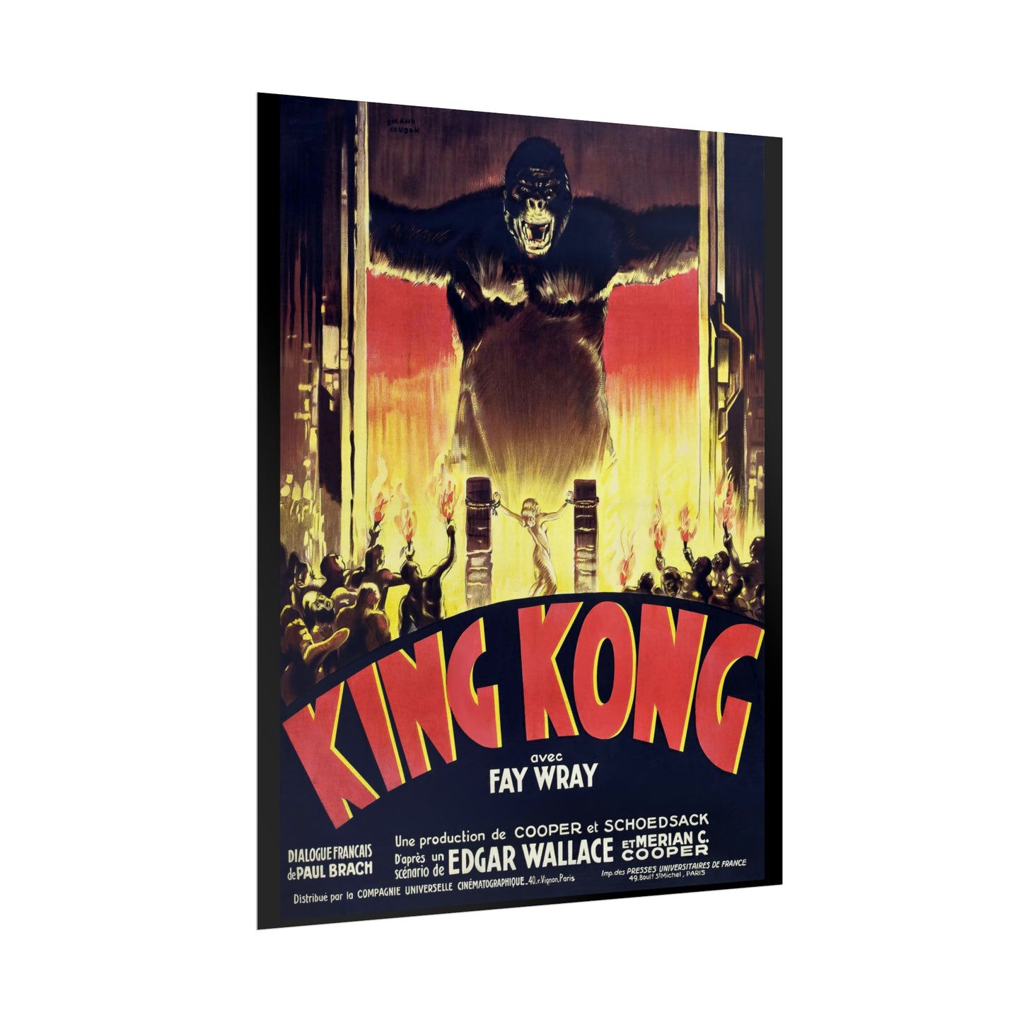 Vintage Movie Poster - King Kong - Rolled Poster