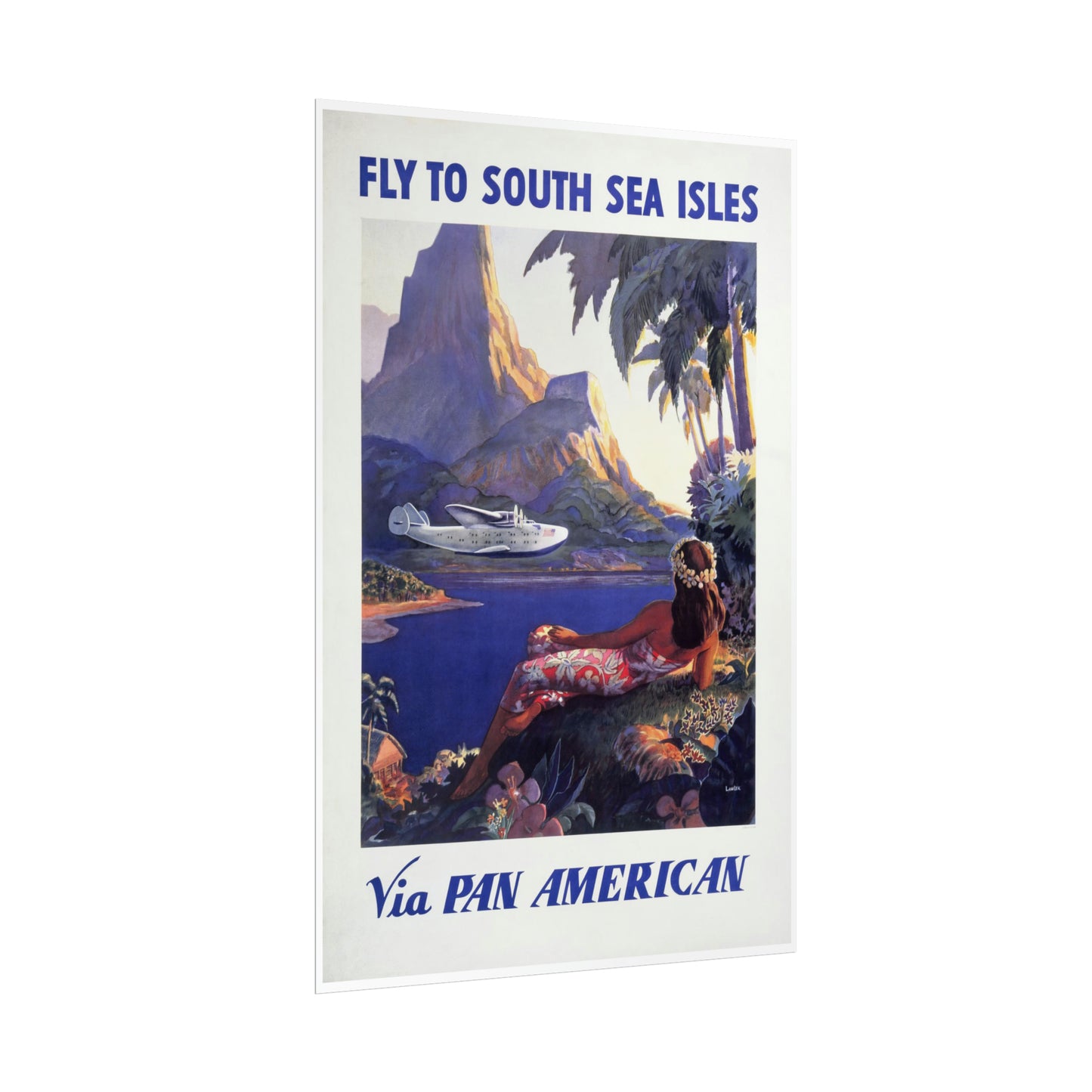 Vintage Travel Poster - South Seas - Rolled Poster