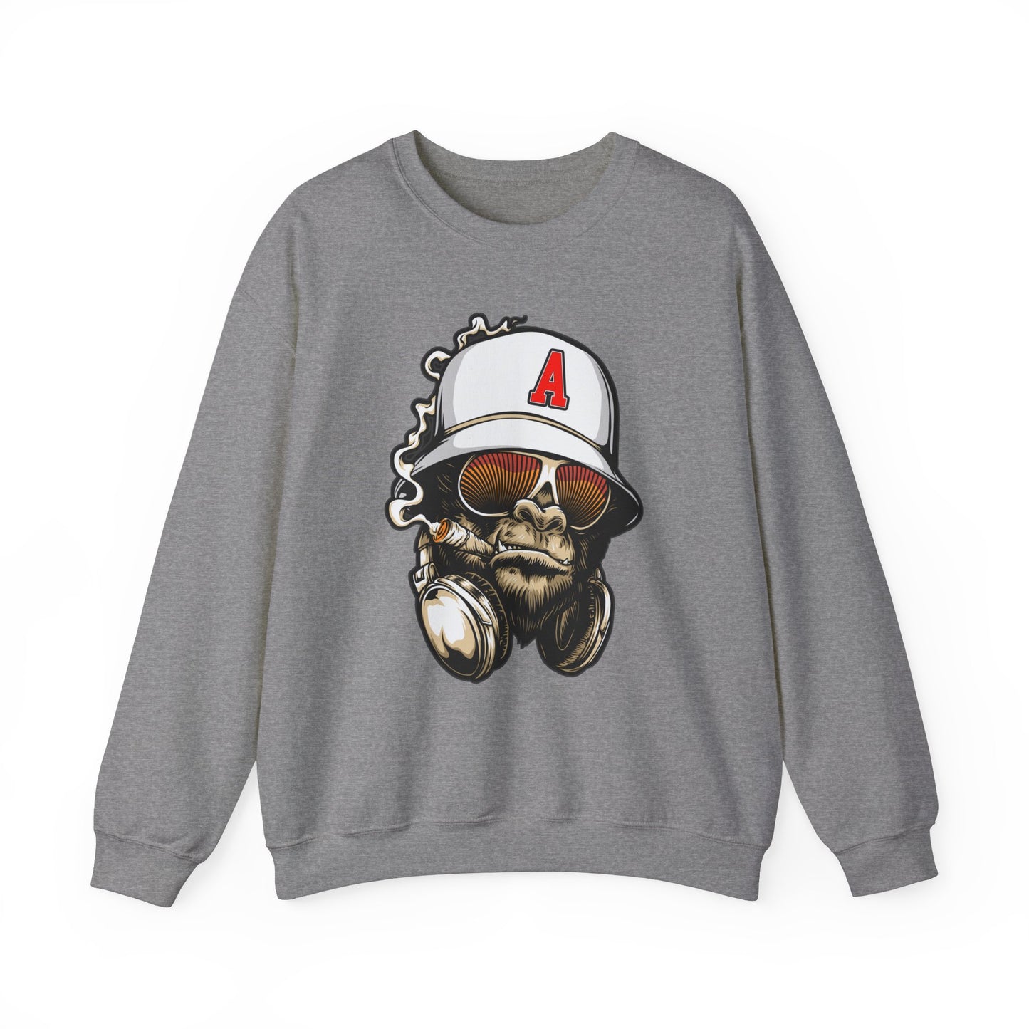 Gorilla Smoking (A) - Heavy Blend™ Crewneck Sweatshirt