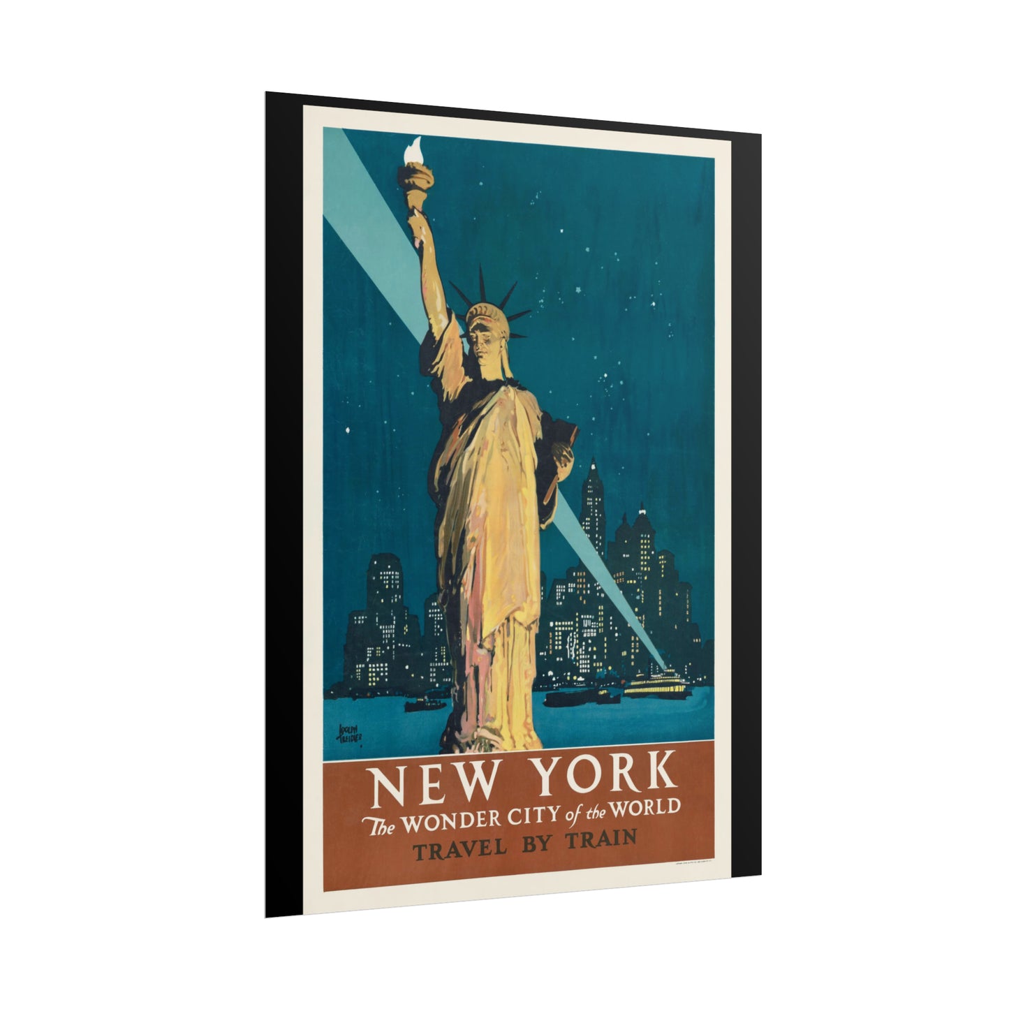 Vintage Travel Poster - New York - Rolled Poster