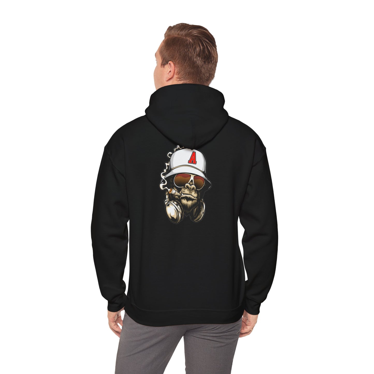 Gorilla Smoking (A) - Heavy Blend™ Hooded Sweatshirt