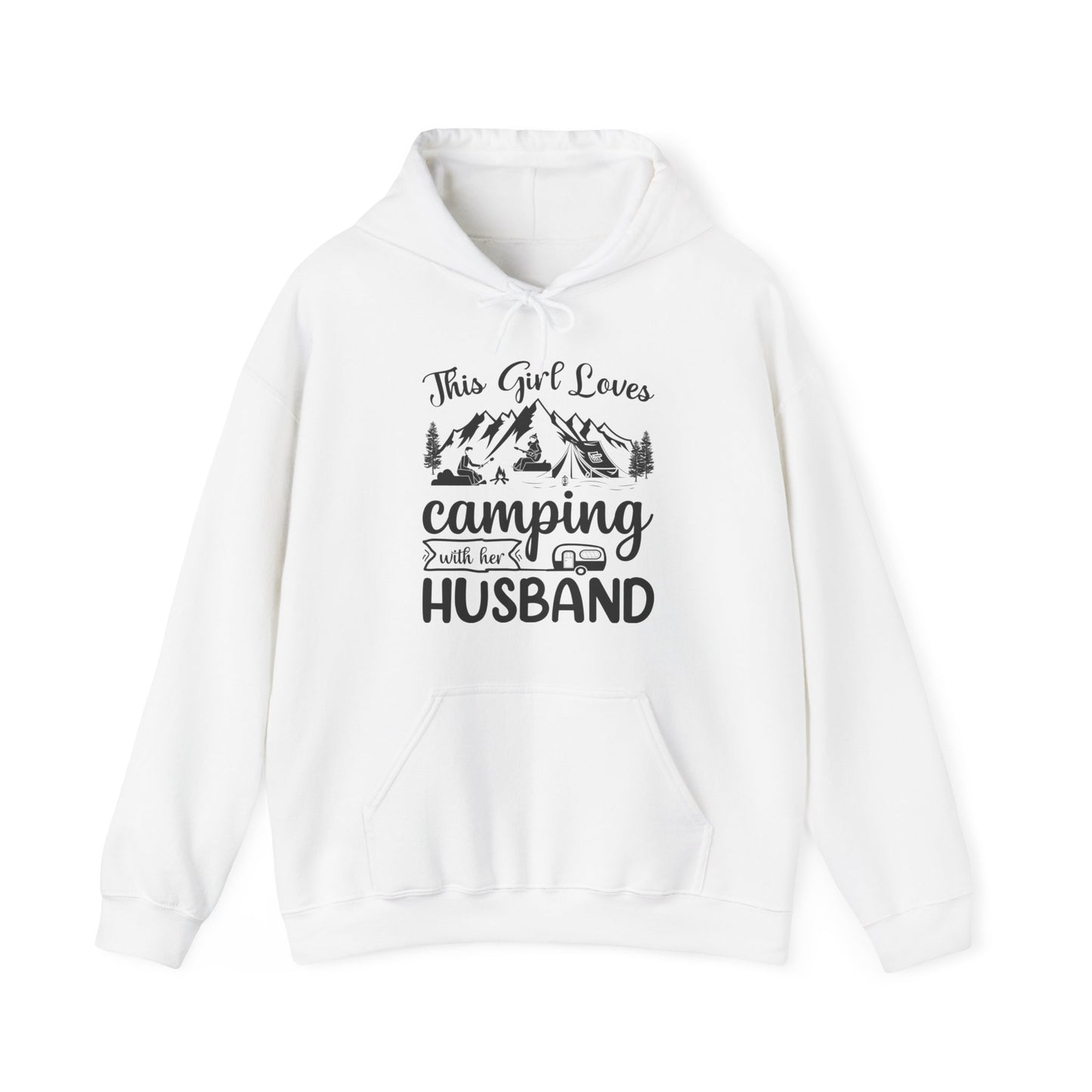 This Girls Loves Camping with Her Husband - Heavy Blend™ Hooded Sweatshirt