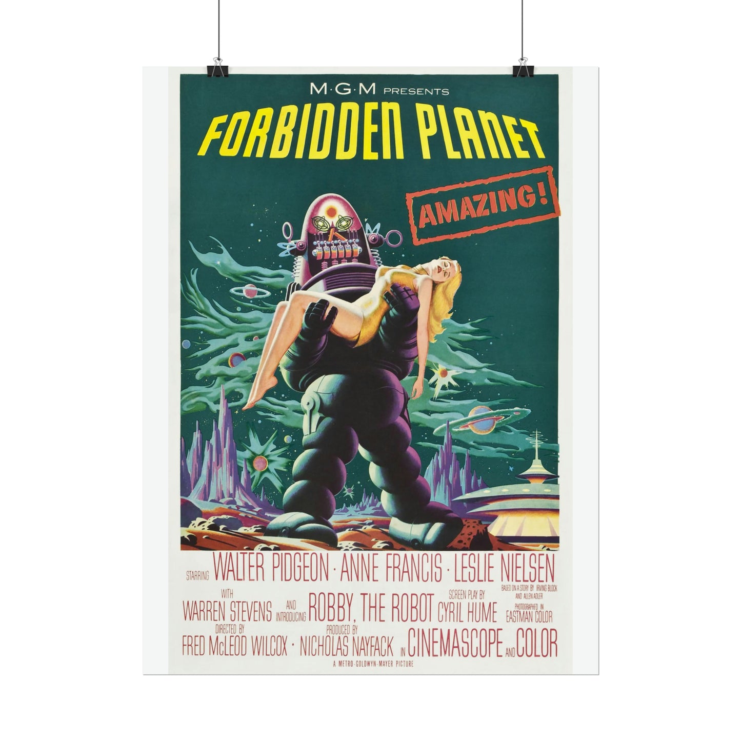 Vintage Movie Poster - Forbidden Planet - Rolled Poster