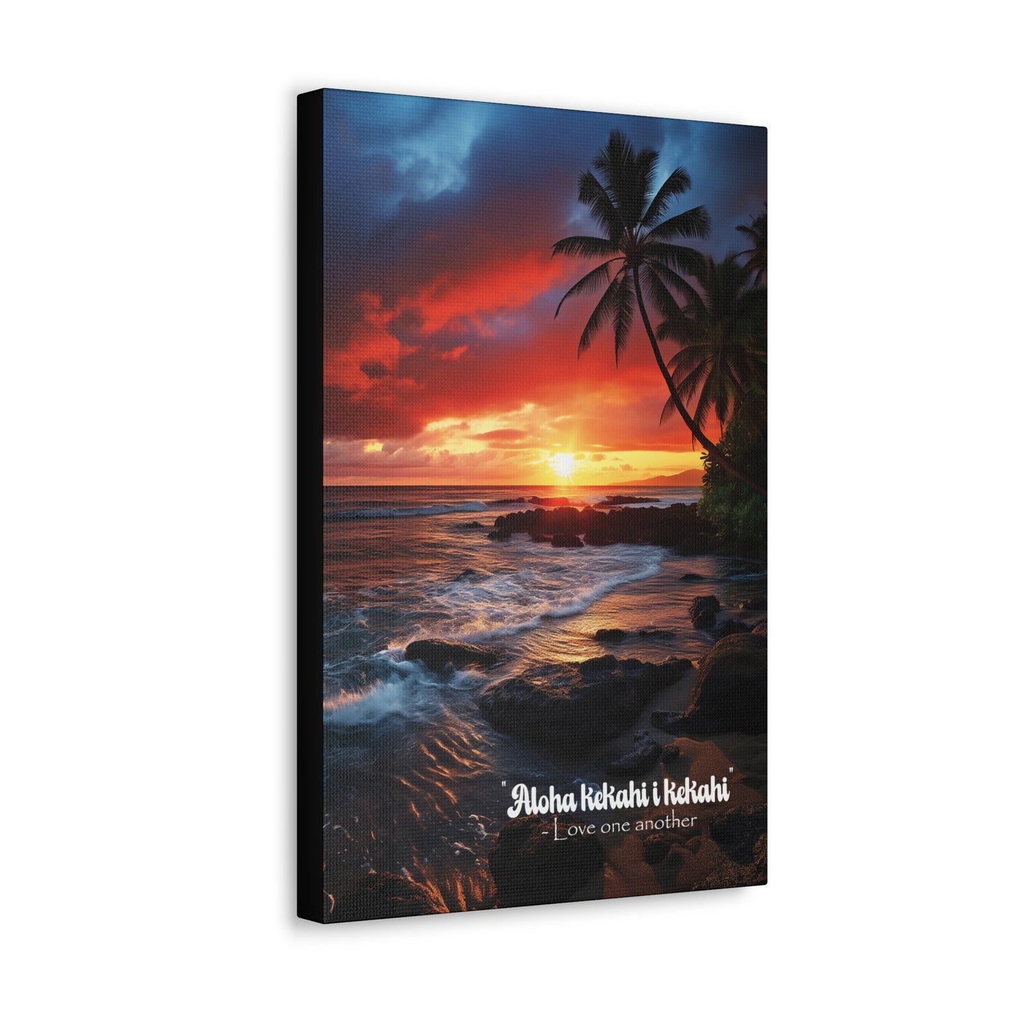 Hawaiian Sunset, Love One Another - Canvas Gallery Wraps