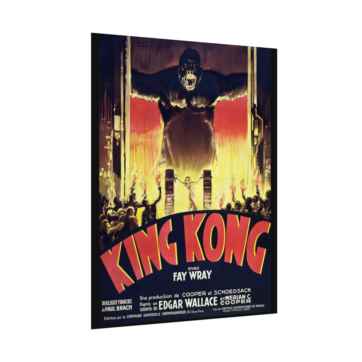 Vintage Movie Poster - King Kong - Rolled Poster