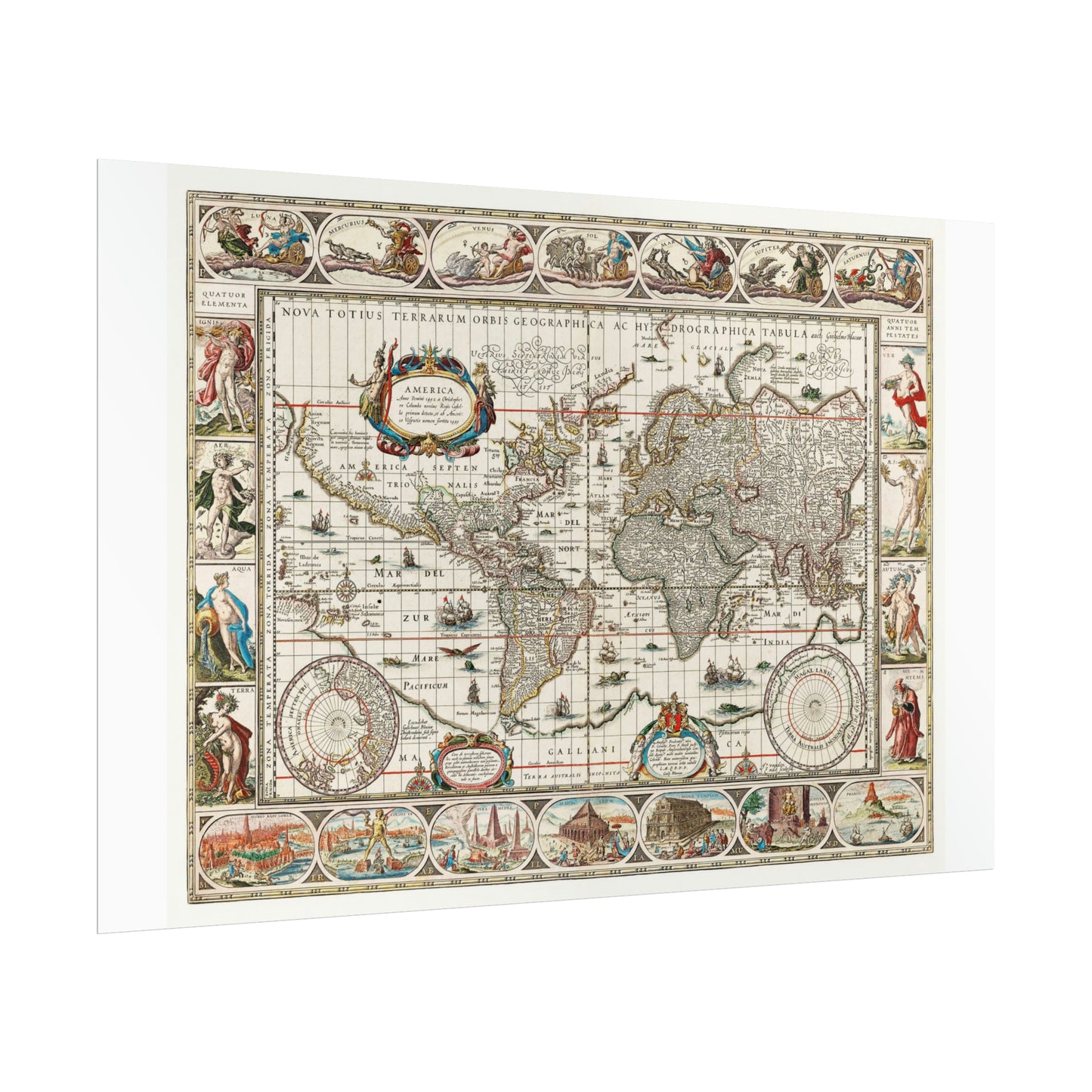 Vintage World Map 5 - Rolled Poster