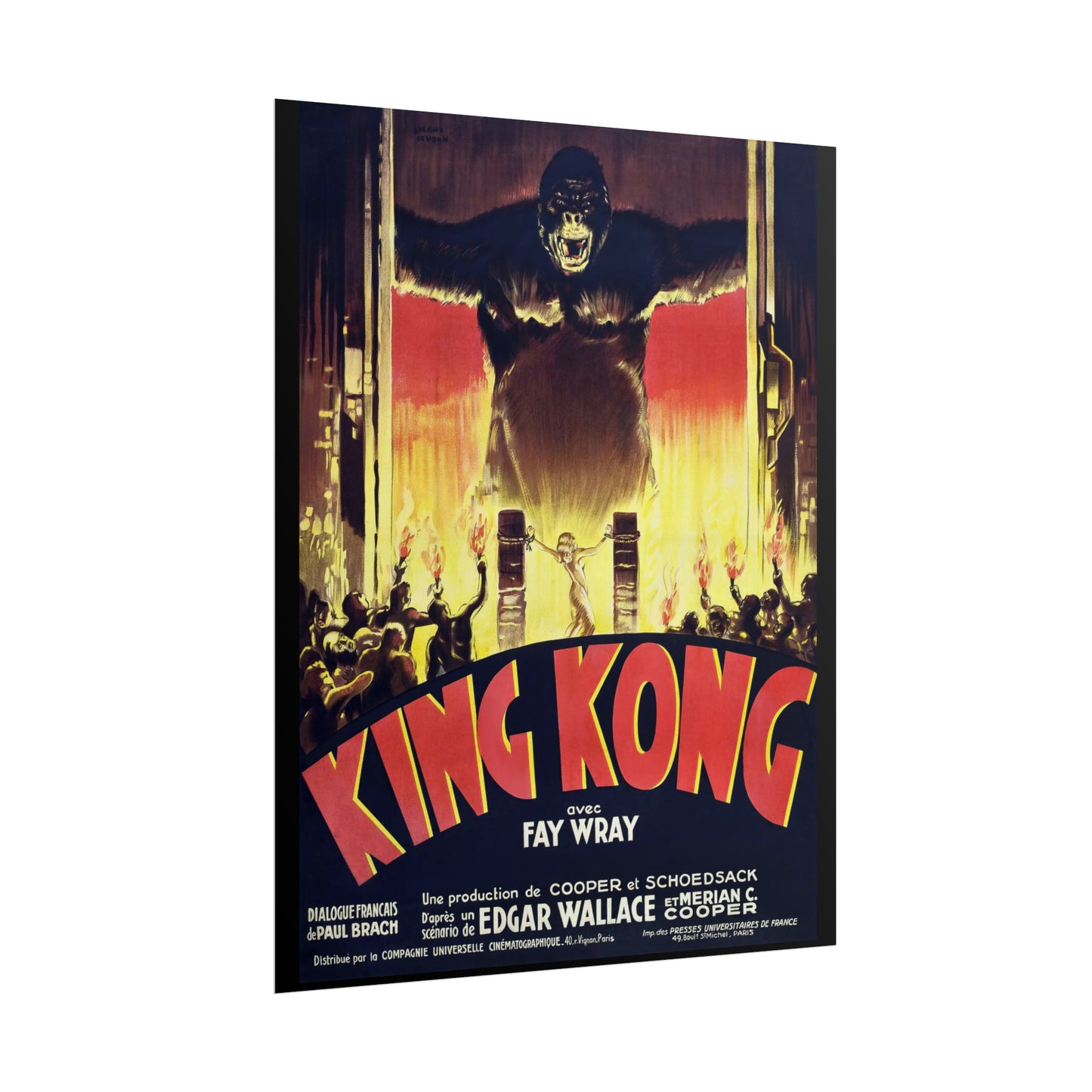 Vintage Movie Poster - King Kong - Rolled Poster