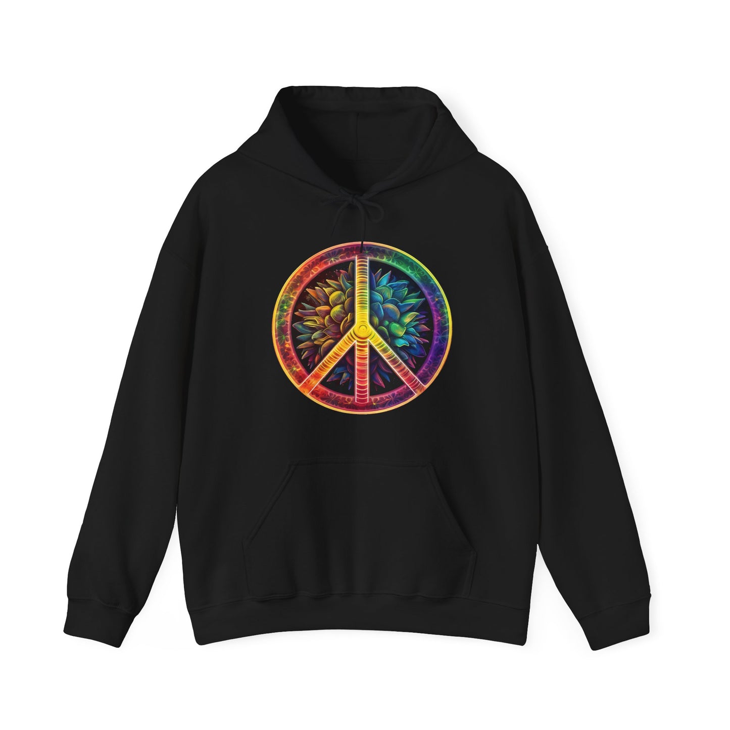 Vintage Peace Sign - Heavy Blend™ Hooded Sweatshirt