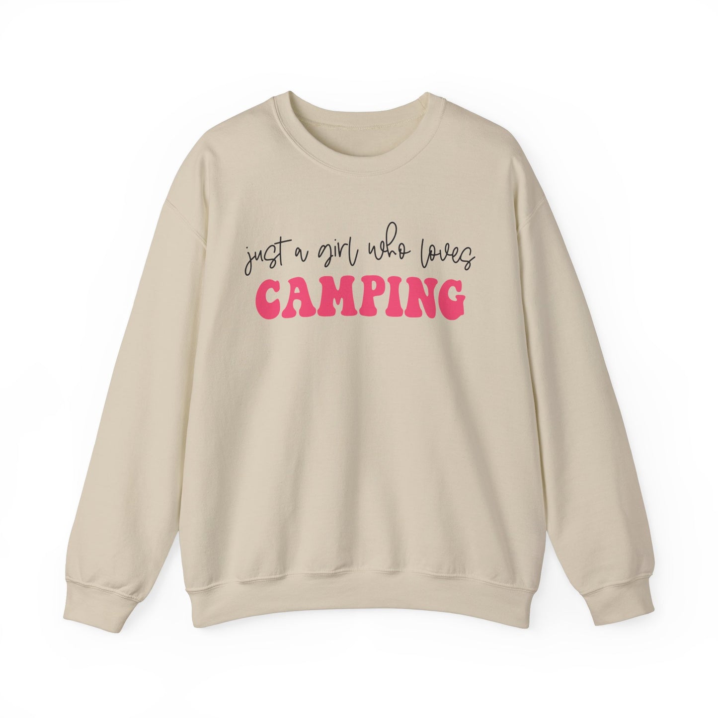 Just a Girl Who Loves Camping 2 - Heavy Blend™ Crewneck Sweatshirt