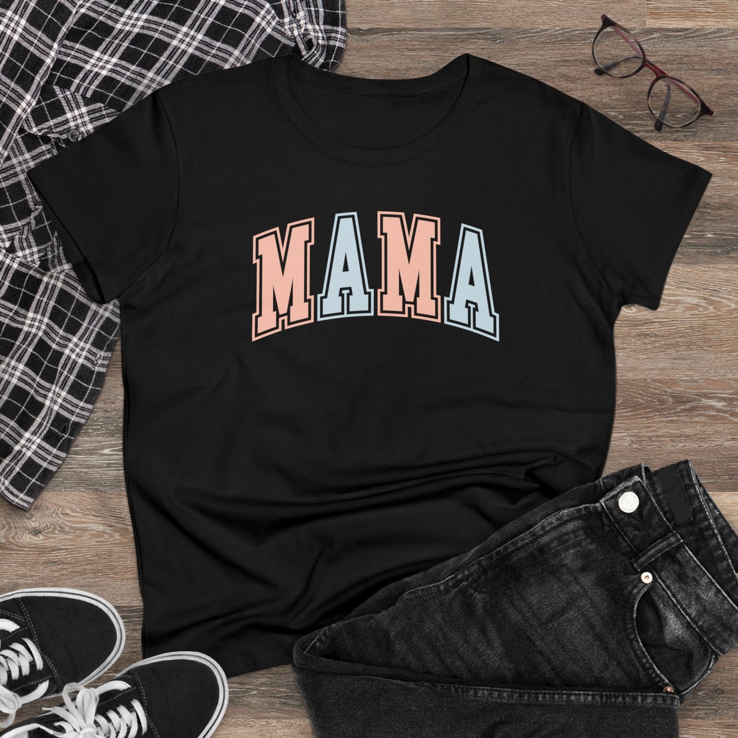 Mama 2-Tone - Women's Midweight Cotton Tee