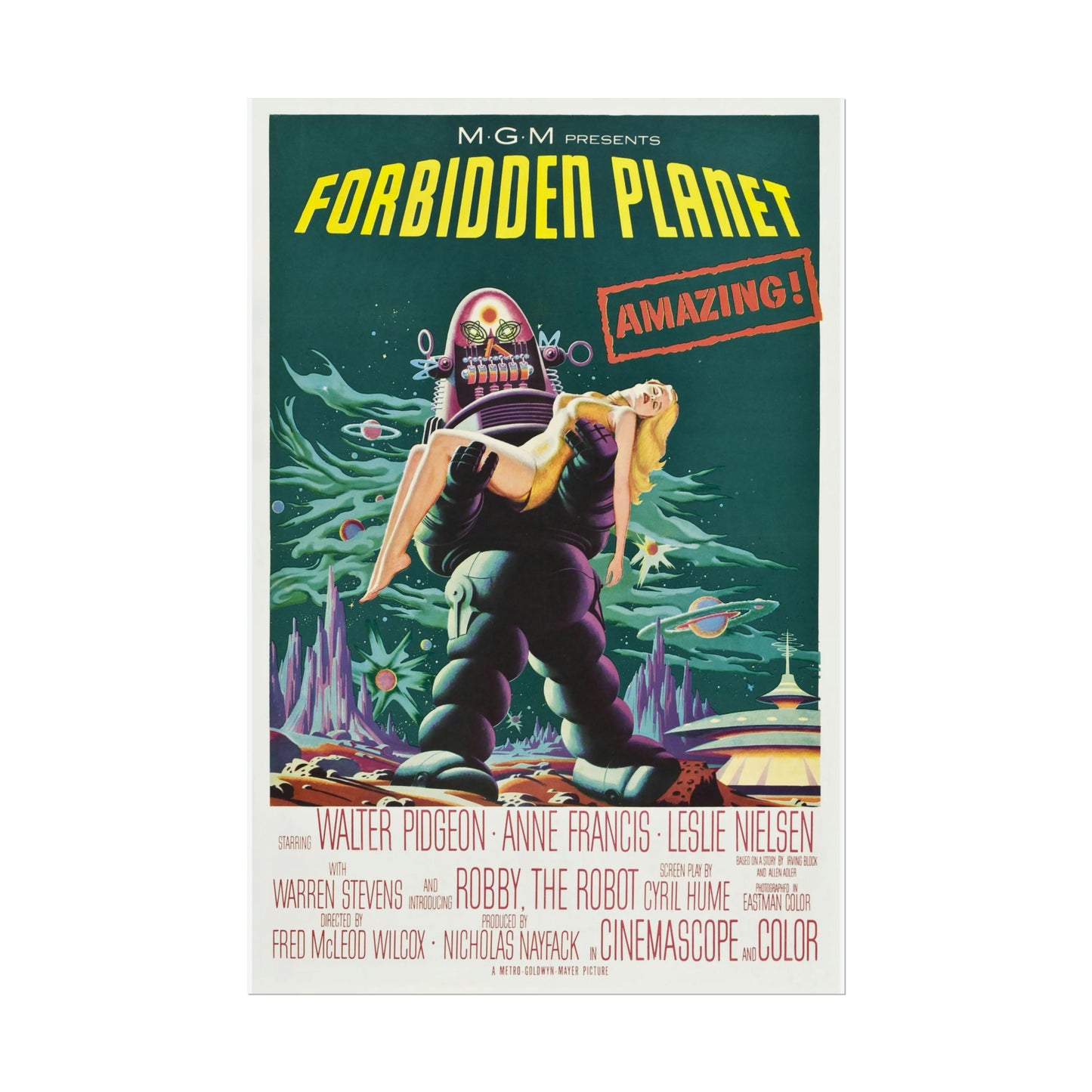 Vintage Movie Poster - Forbidden Planet - Rolled Poster