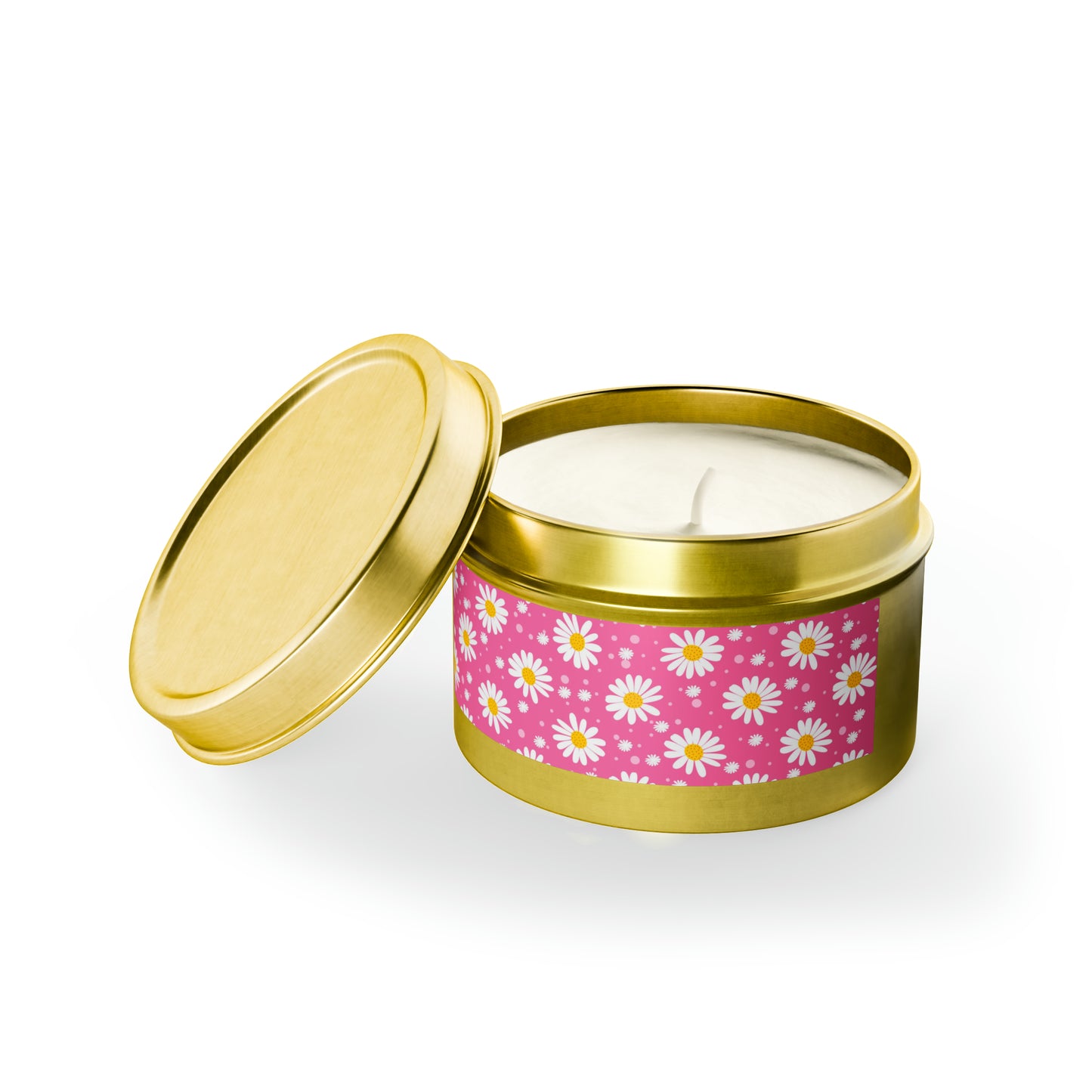 Daisies Pink - Scented Tin Candles