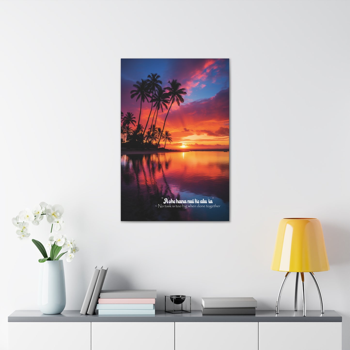 Hawaiian Sunset, No Task is too Big - Canvas Gallery Wraps