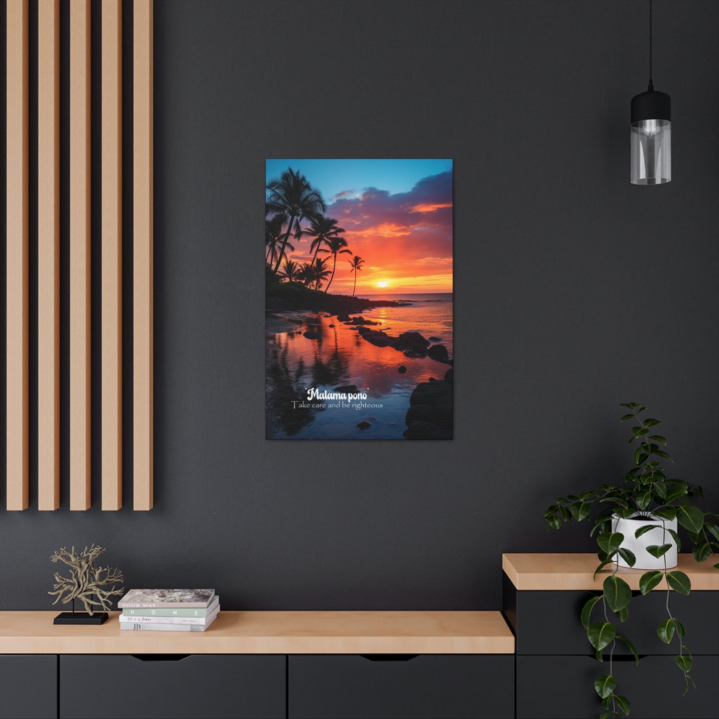 Hawaiian Sunset, Take Care and Be Righteous - Canvas Gallery Wraps