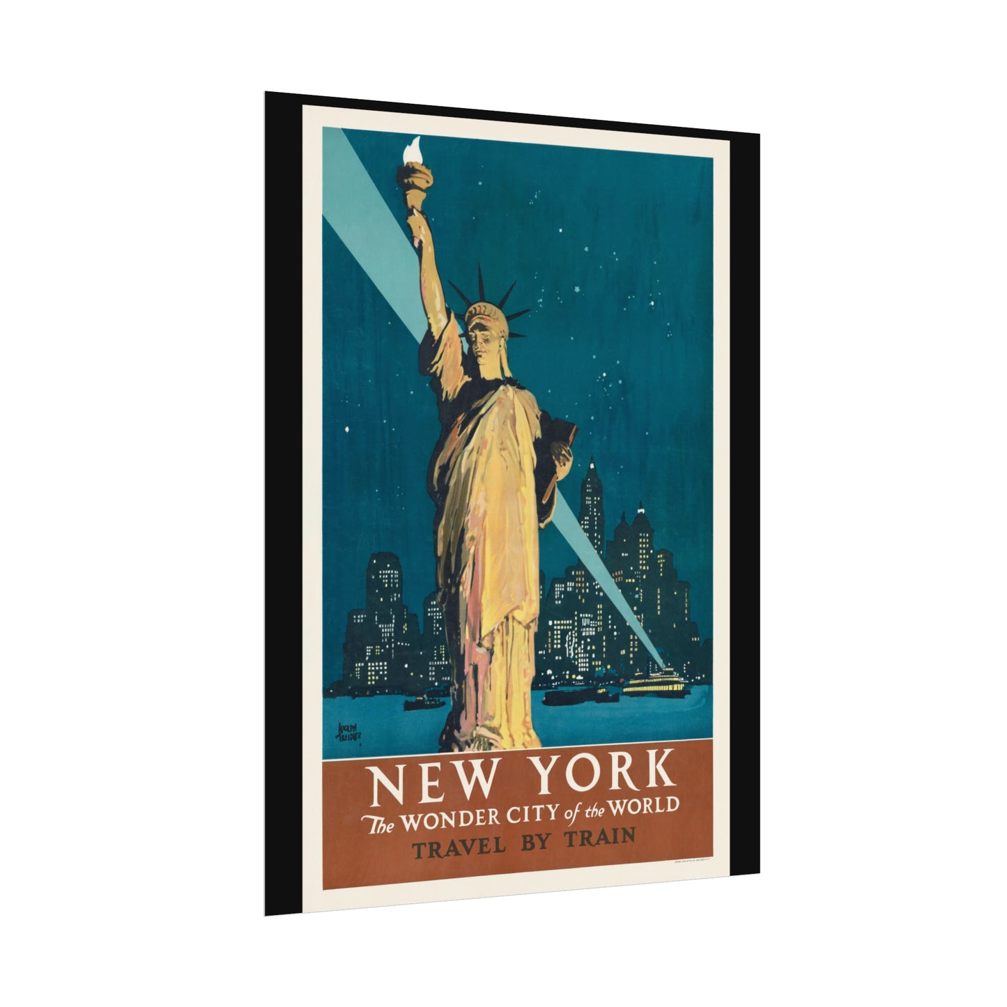 Vintage Travel Poster - New York - Rolled Poster