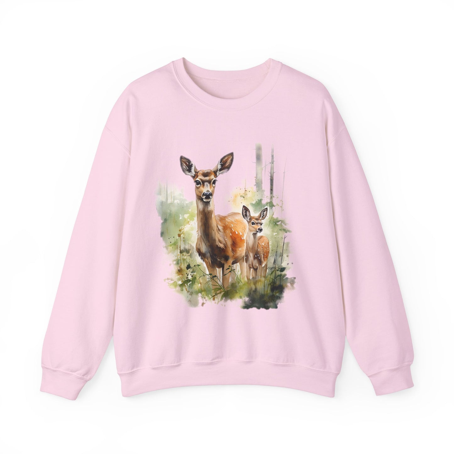 Mother Deer and Fawn - Heavy Blend™ Crewneck Sweatshirt