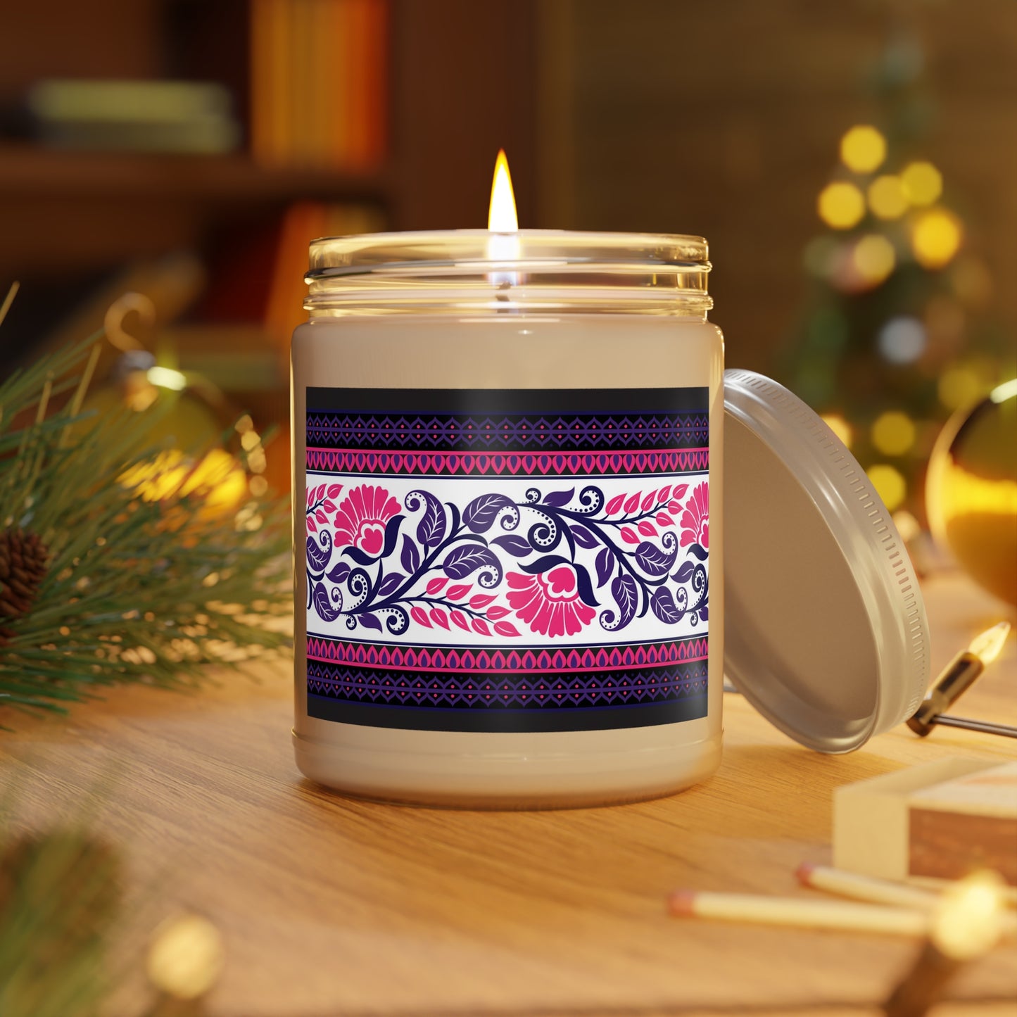 Floral Pattern - Scented Candles, 9oz