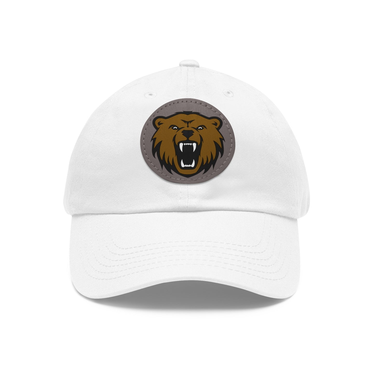 Brown Bear - Hat with Round Leather Patch