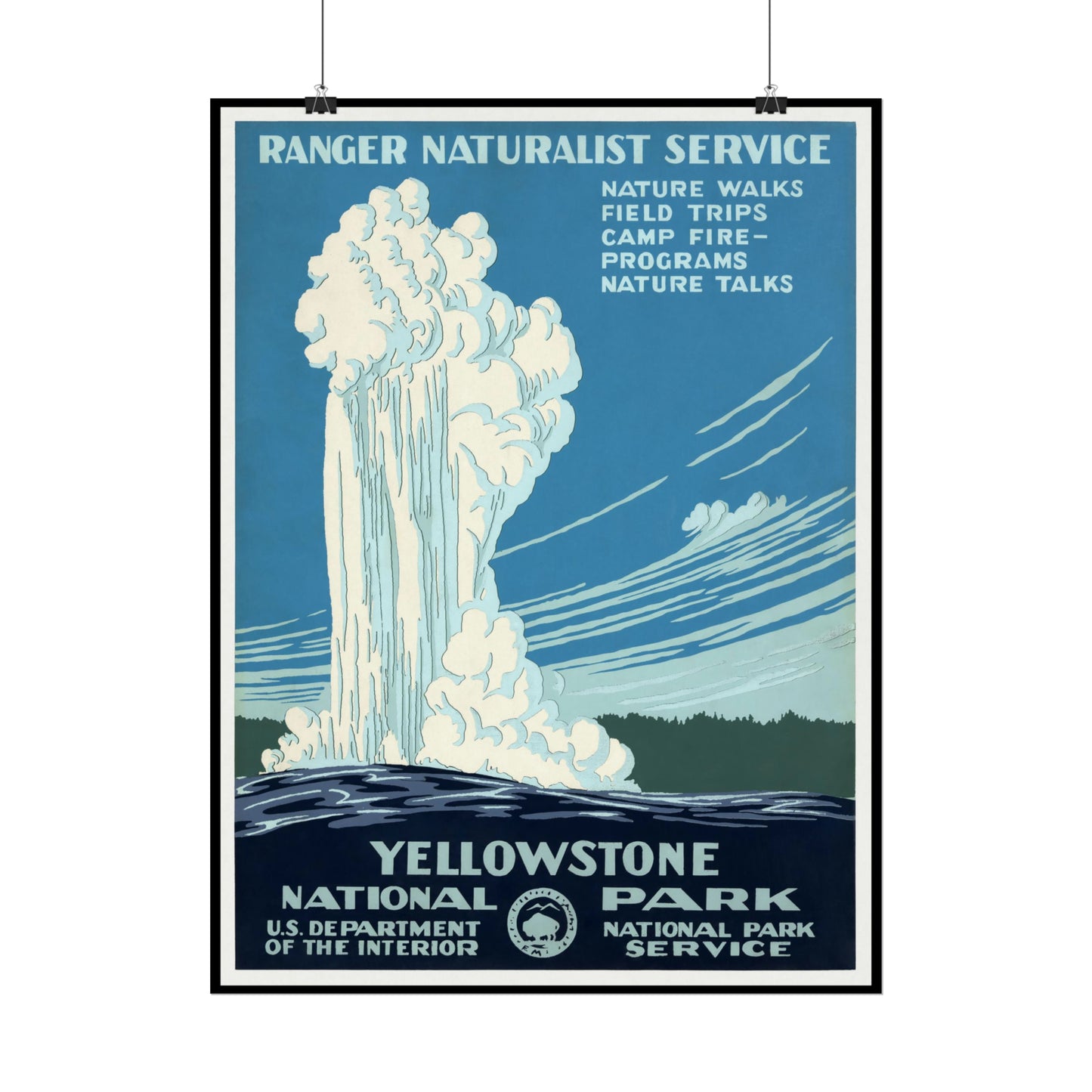 Vintage Travel Poster - Yellowstone - Rolled Poster