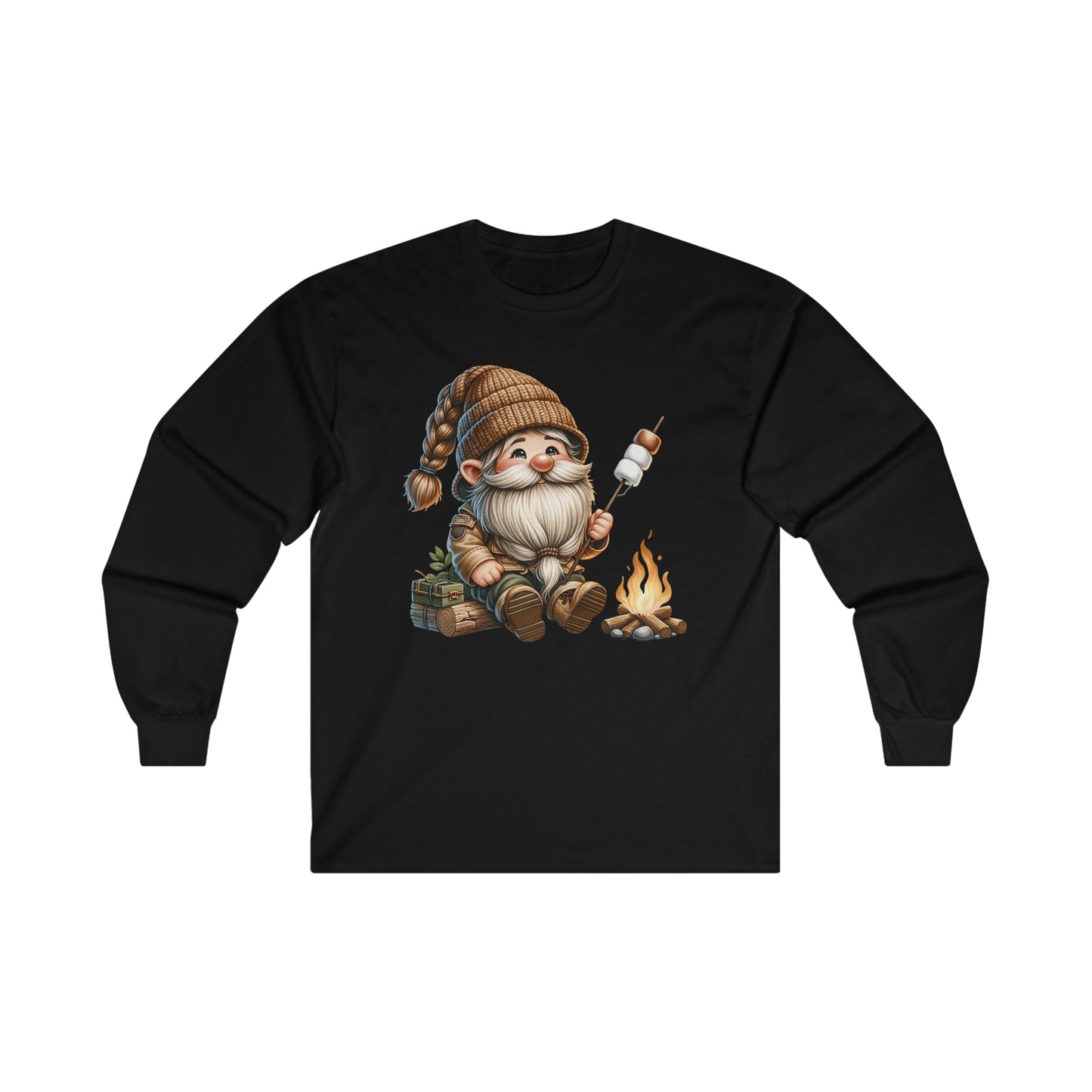 Gnome Roasting Marshmellows - Ultra Cotton Long Sleeve Tee