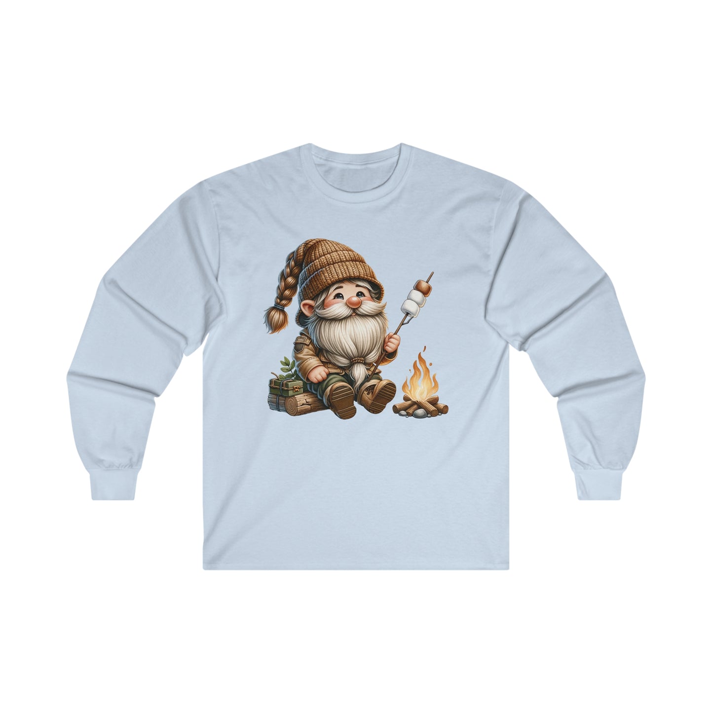 Gnome Roasting Marshmellows - Ultra Cotton Long Sleeve Tee