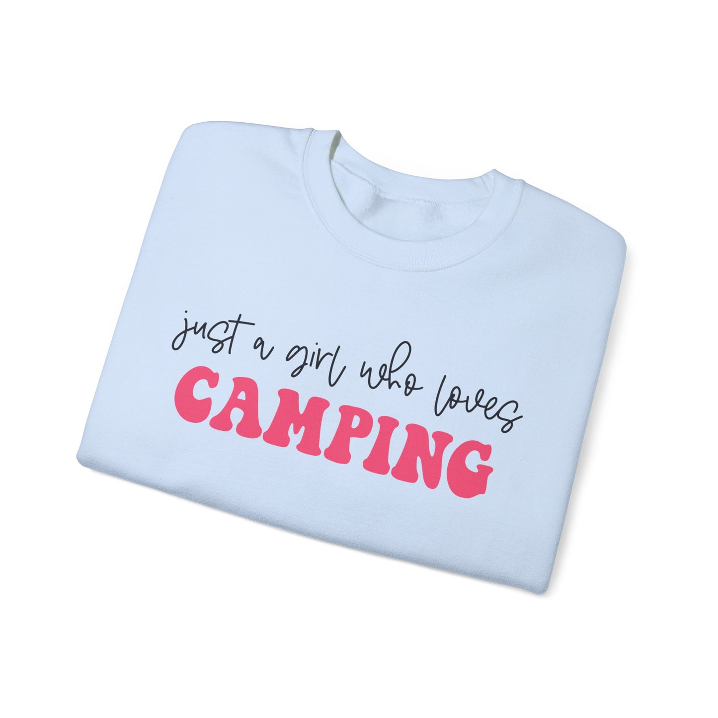 Just a Girl Who Loves Camping 2 - Heavy Blend™ Crewneck Sweatshirt