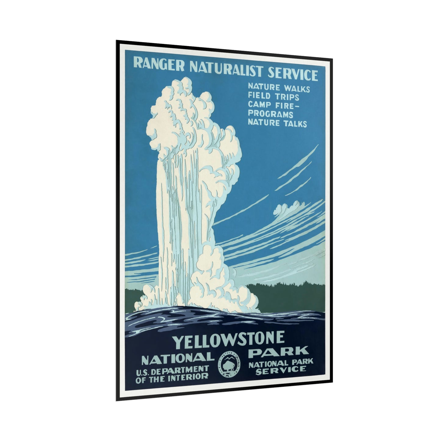 Vintage Travel Poster - Yellowstone - Rolled Poster