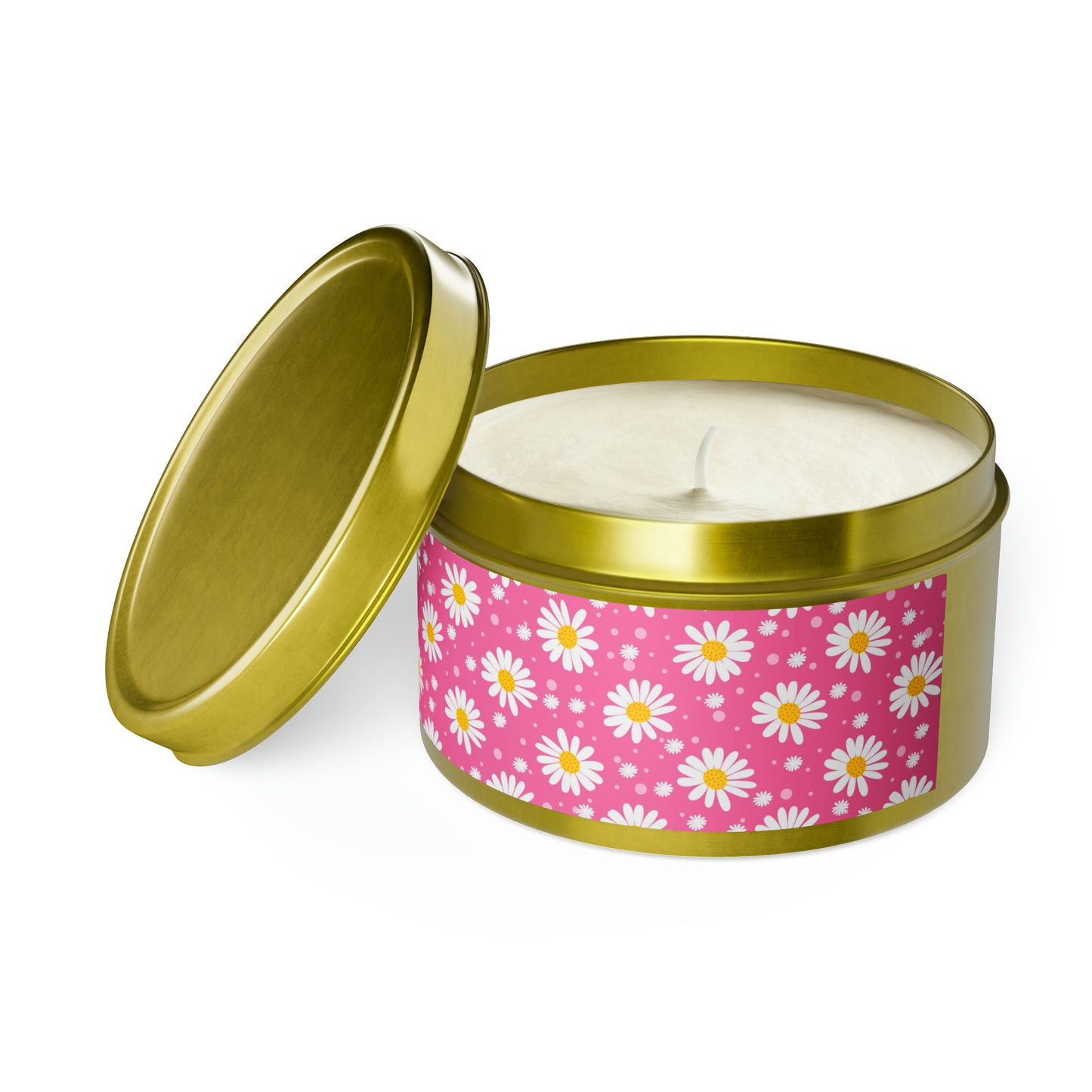 Daisies Pink - Scented Tin Candles