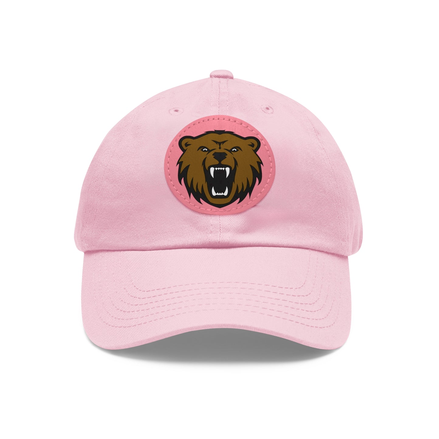 Brown Bear - Hat with Round Leather Patch