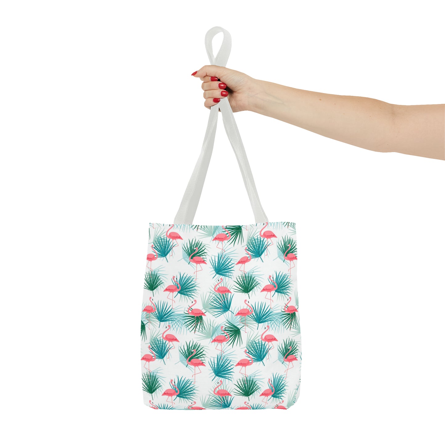 Pink Flamingos and Palms - Tote Bag