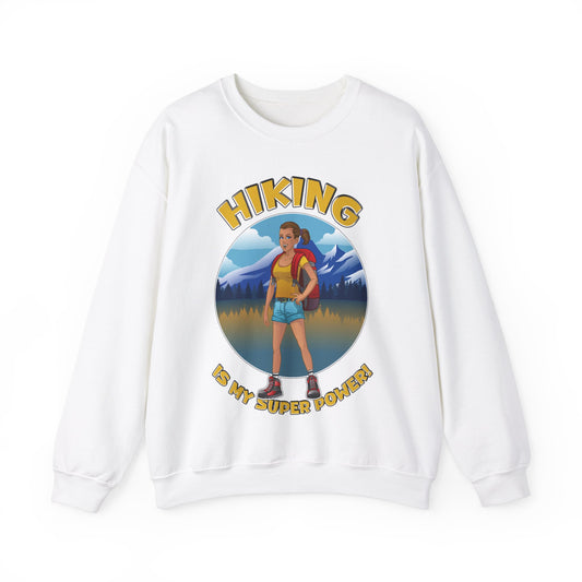 Hiking is my Super Power - Heavy Blend™ Crewneck Sweatshirt