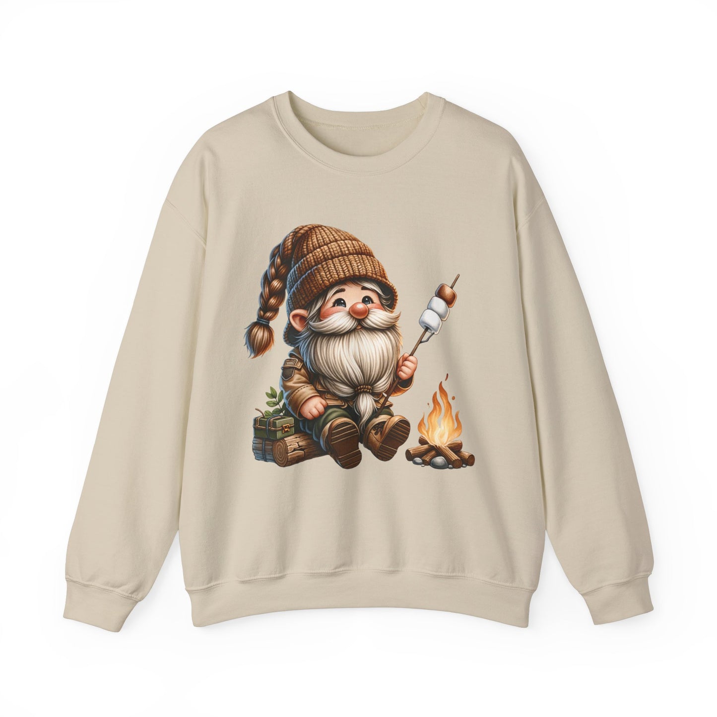 Gnome Roasting Marshmellows - Heavy Blend™ Crewneck Sweatshirt