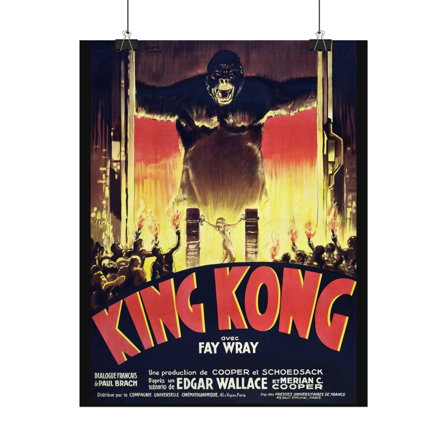 Vintage Movie Poster - King Kong - Rolled Poster