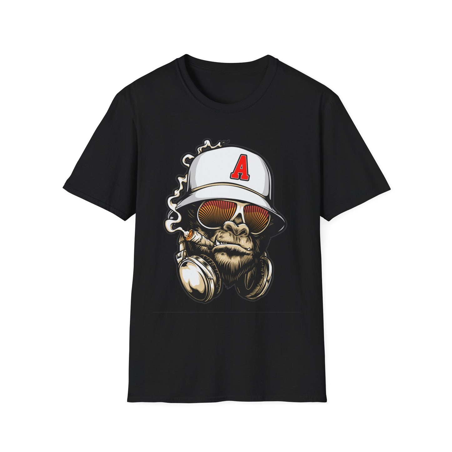 Gorilla Smoking (A) - Softstyle T-Shirt