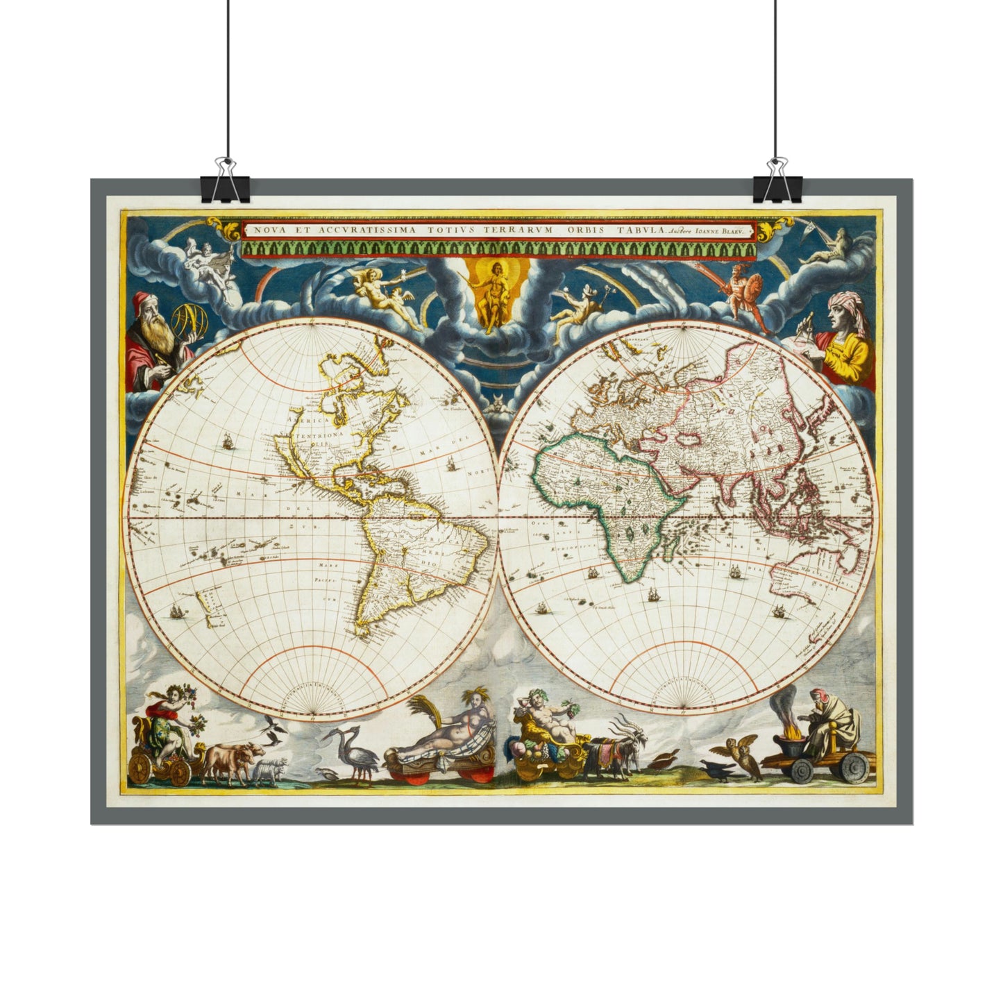 Vintage World Map 4 - Rolled Poster