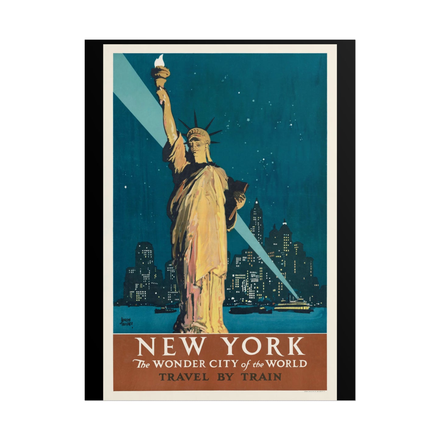 Vintage Travel Poster - New York - Rolled Poster