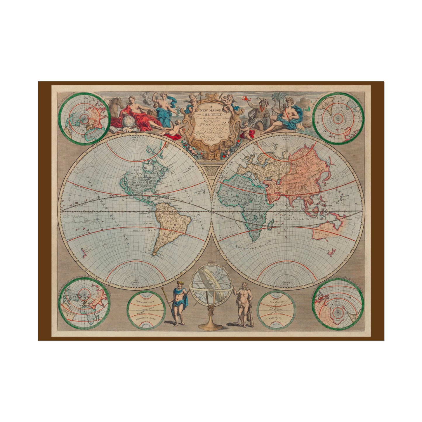 Vintage World Map 1 - Rolled Poster