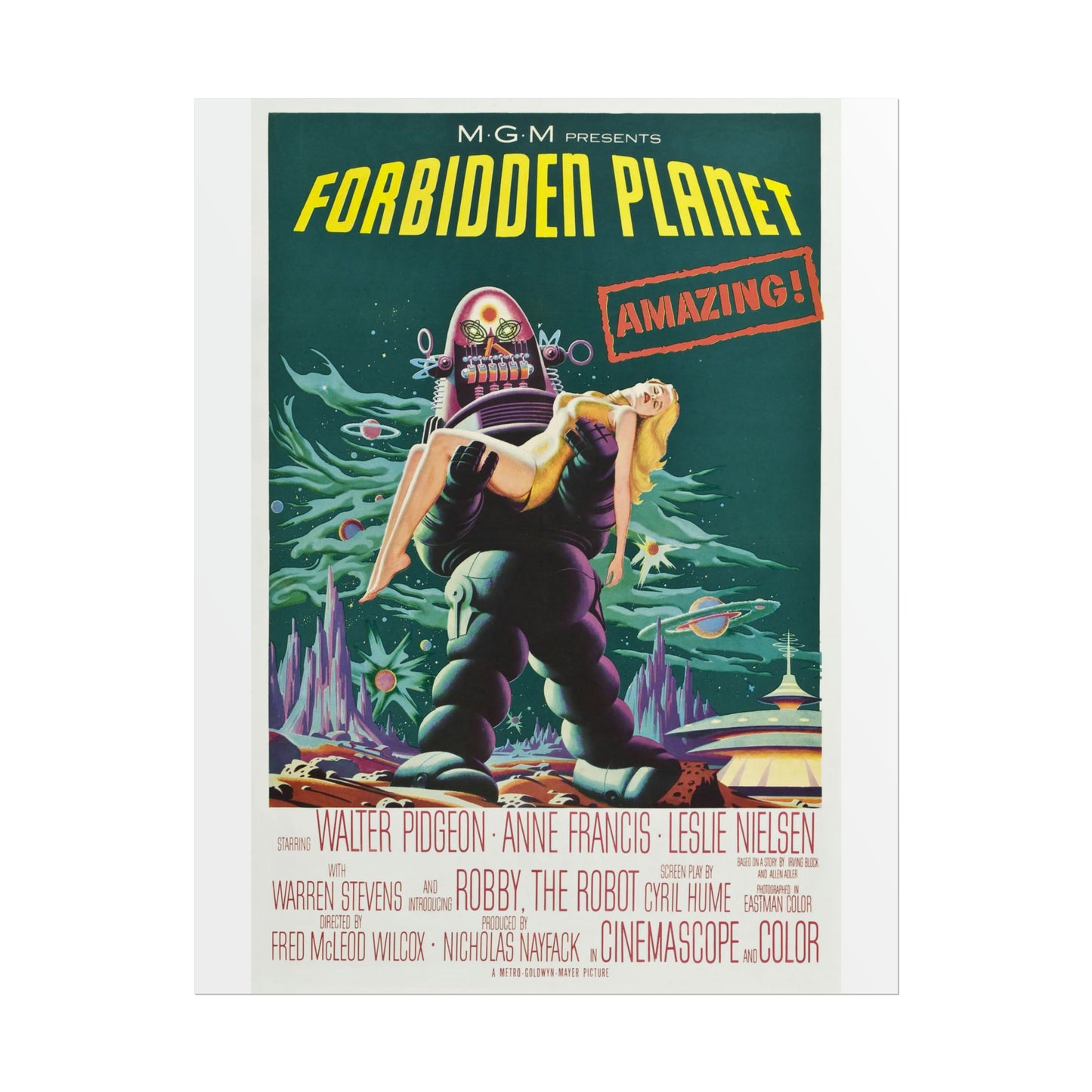 Vintage Movie Poster - Forbidden Planet - Rolled Poster