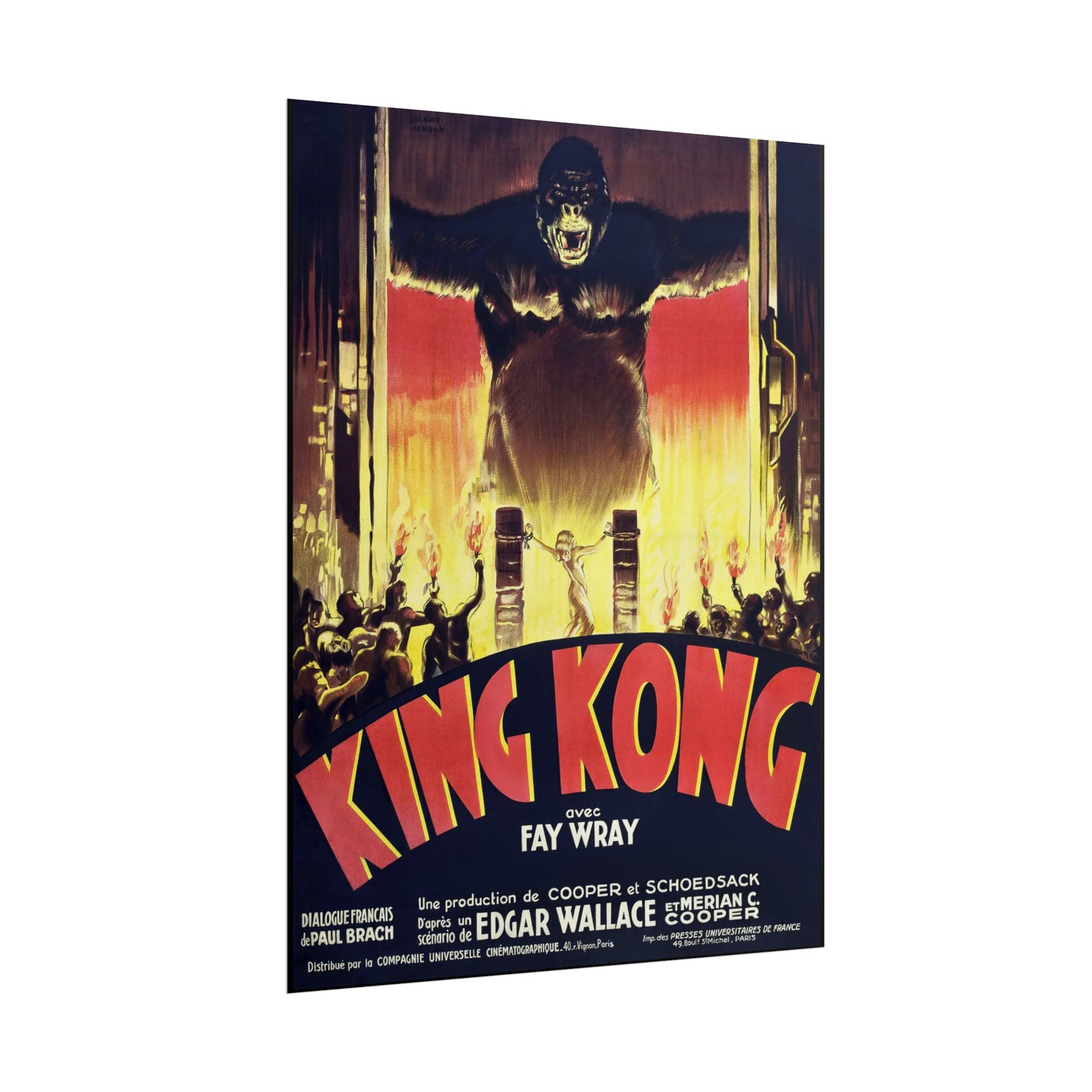 Vintage Movie Poster - King Kong - Rolled Poster