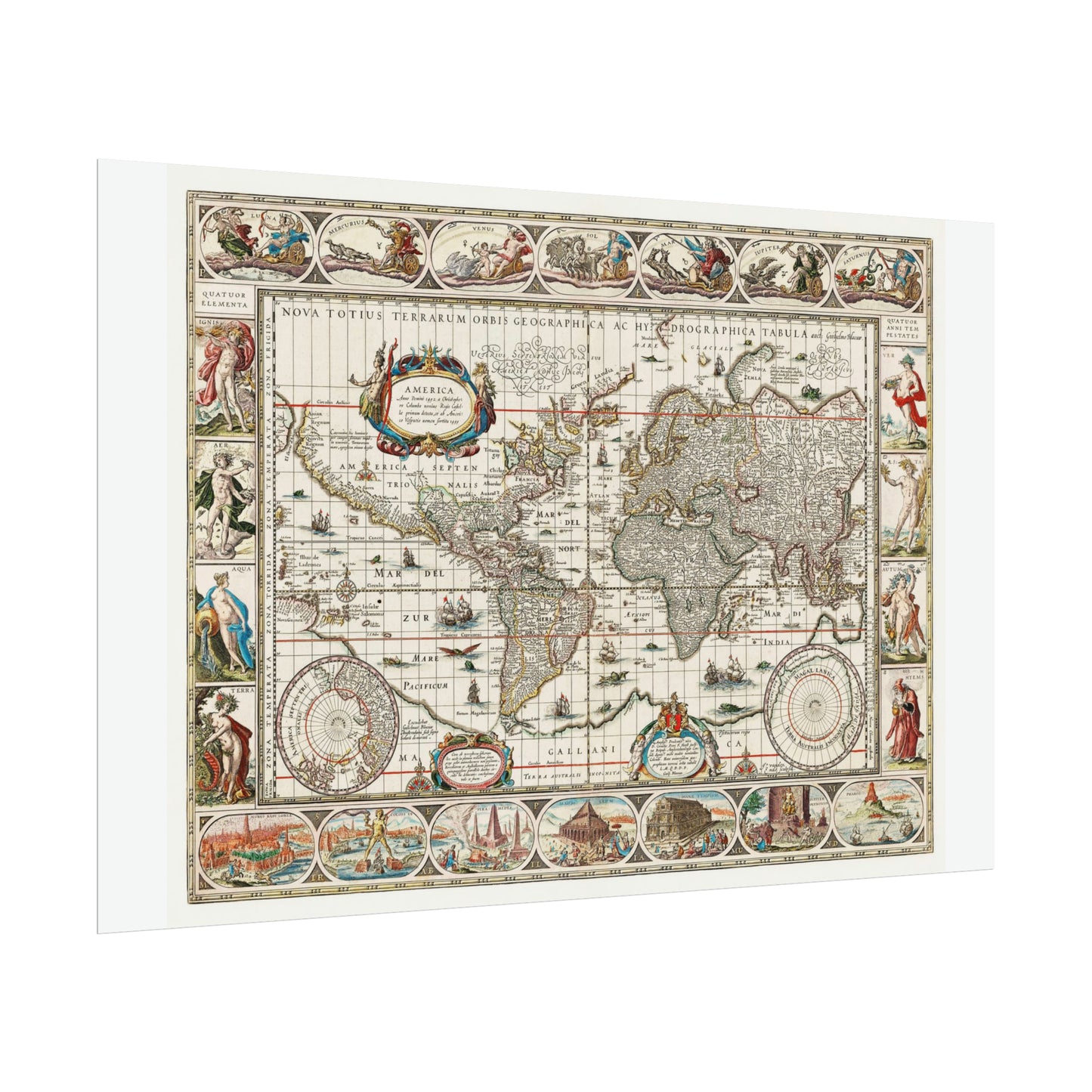 Vintage World Map 5 - Rolled Poster