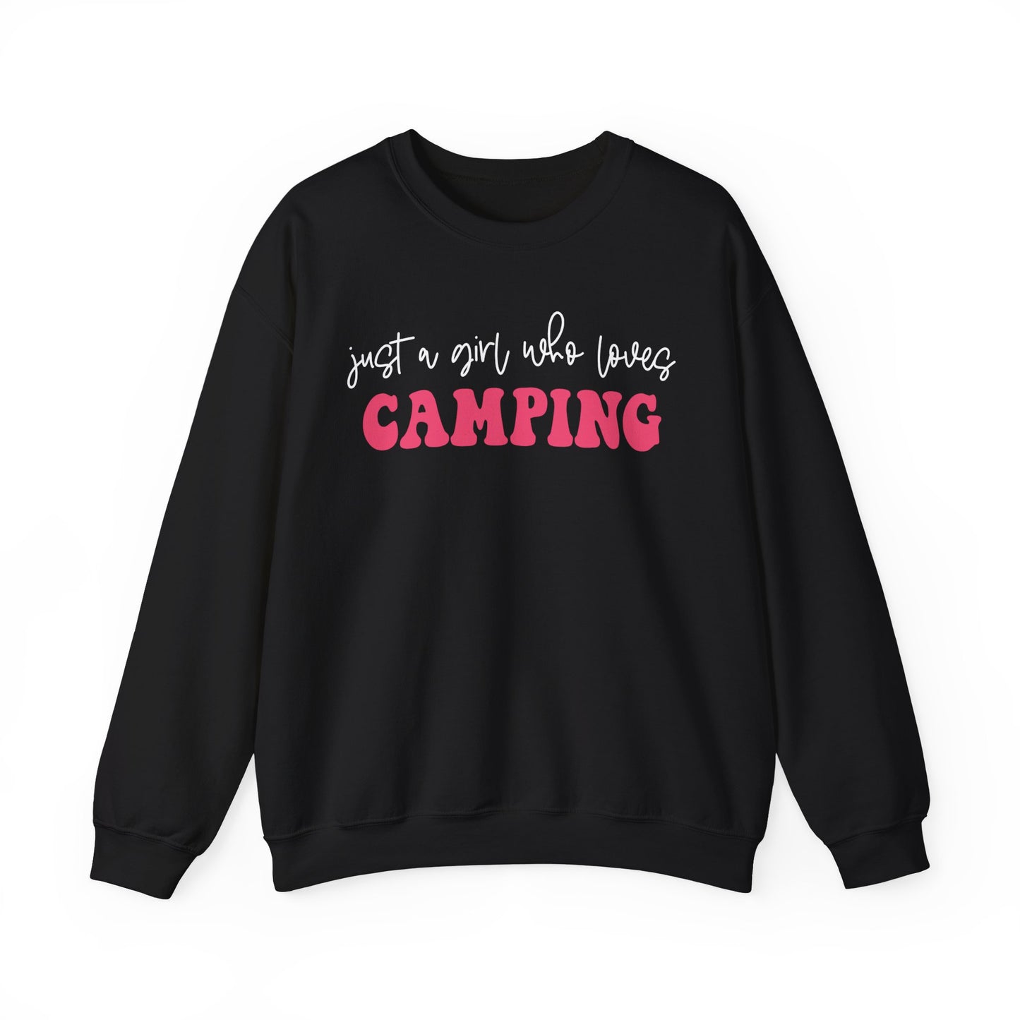 Just a Girl Who Loves Camping 2 - Heavy Blend™ Crewneck Sweatshirt