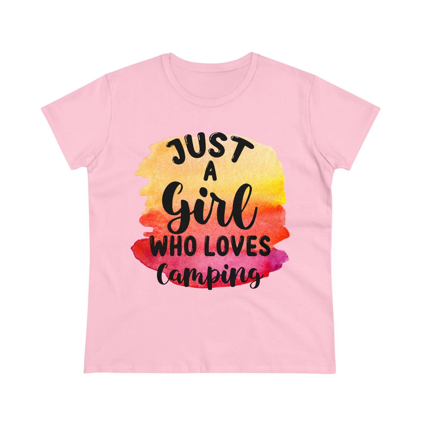 Just a Girl Who Loves Camping 1 - Women's Midweight Cotton Tee