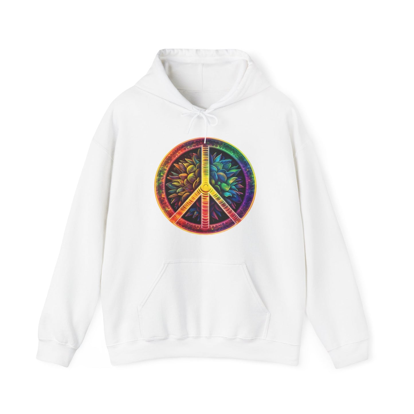 Vintage Peace Sign - Heavy Blend™ Hooded Sweatshirt