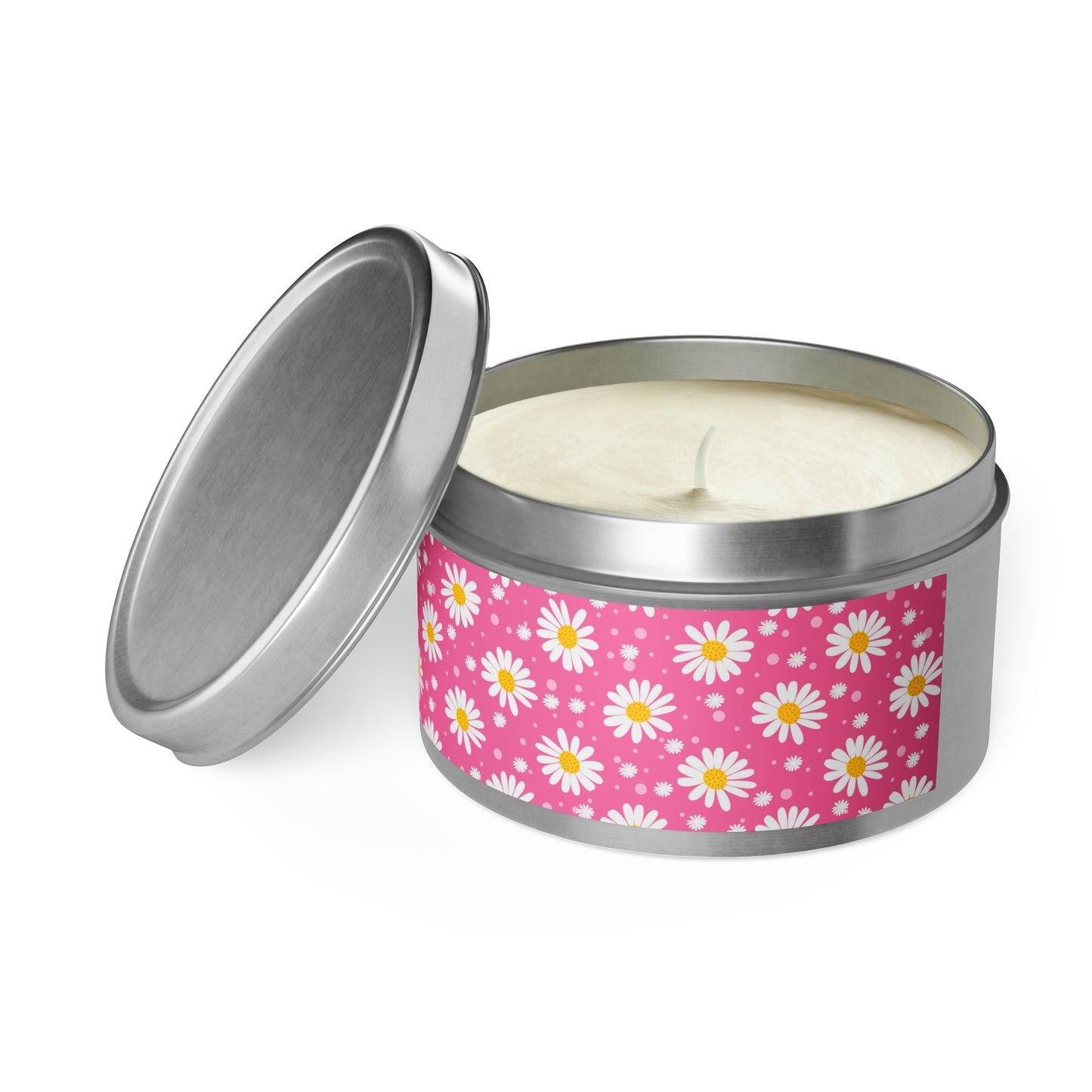 Daisies Pink - Scented Tin Candles