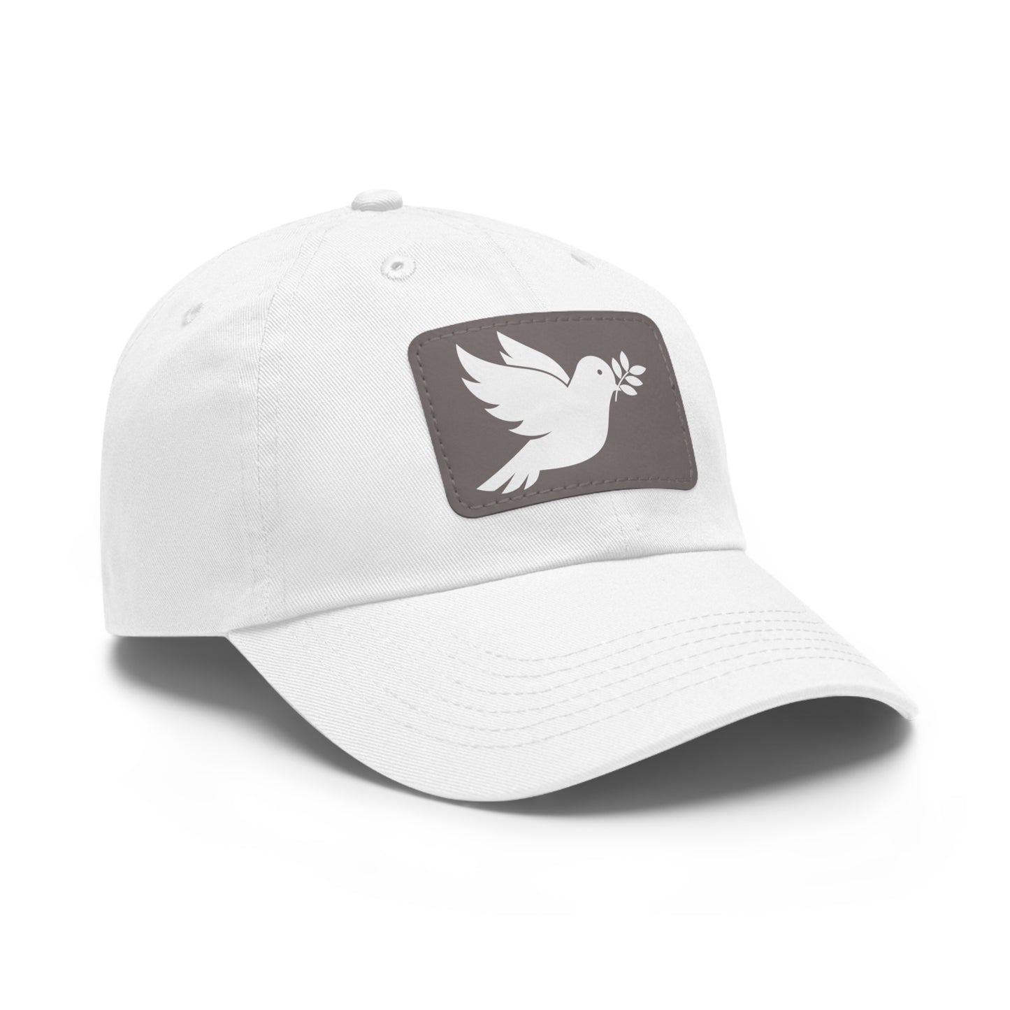 Peace Dove - Hat with Rectangle Leather Patch