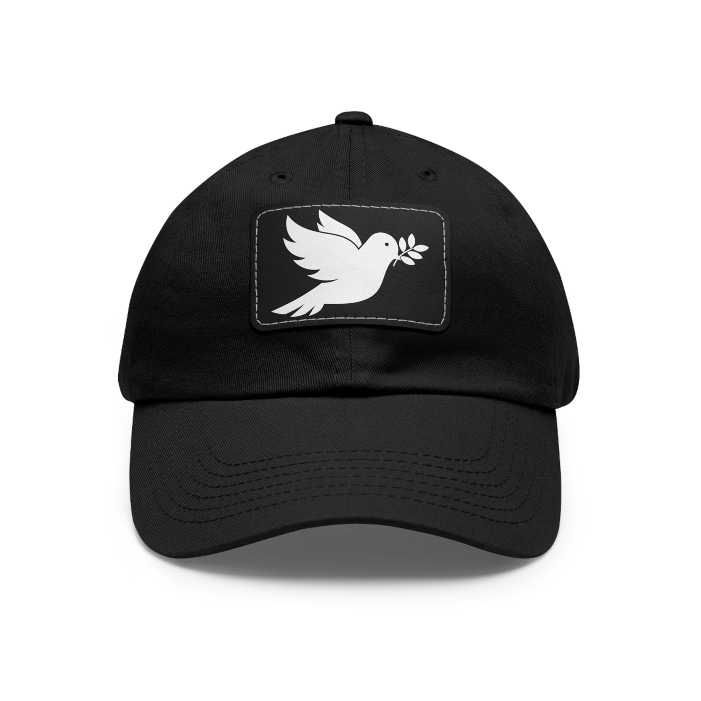 Peace Dove - Hat with Rectangle Leather Patch