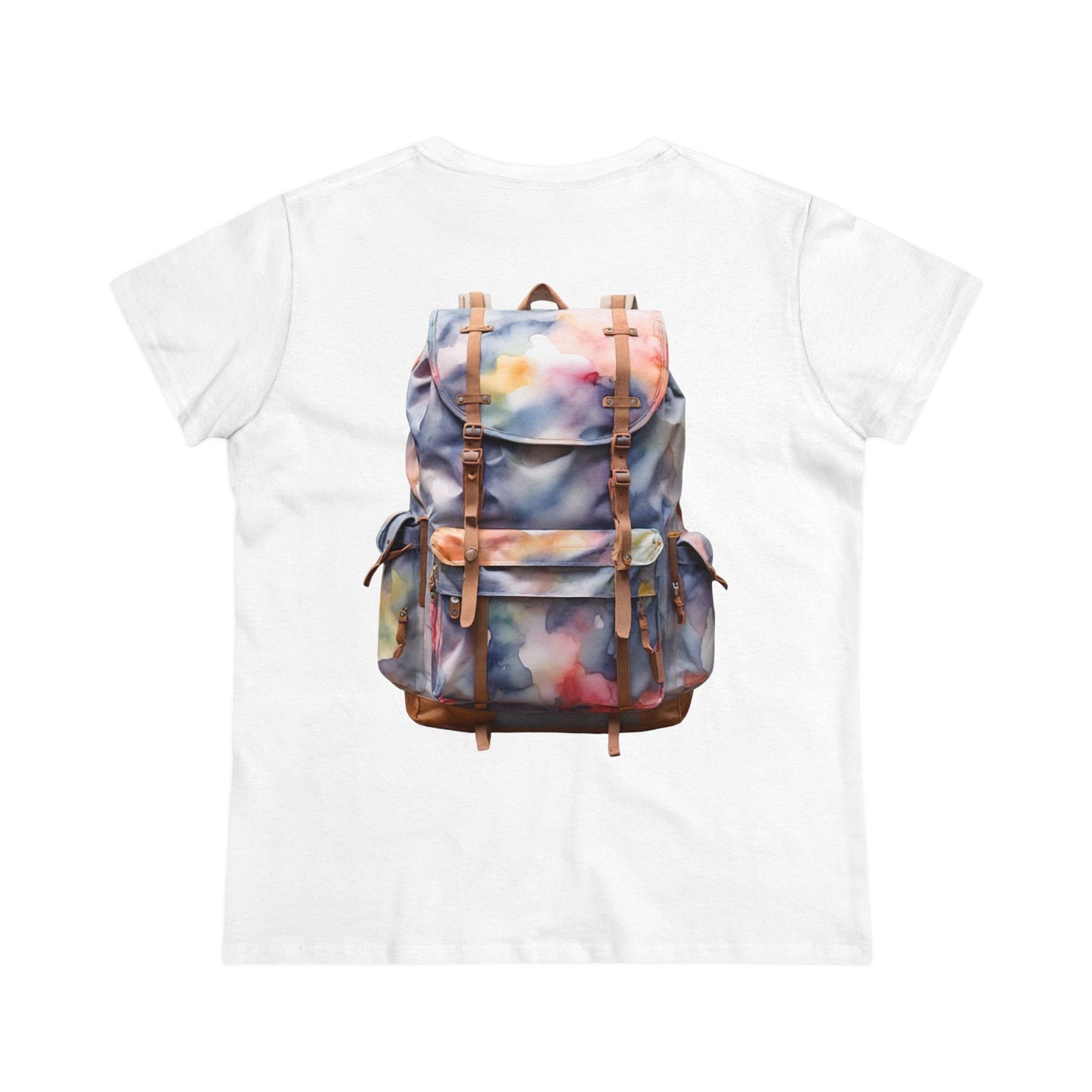 Backpack (image on back) - Women's Midweight Cotton Tee